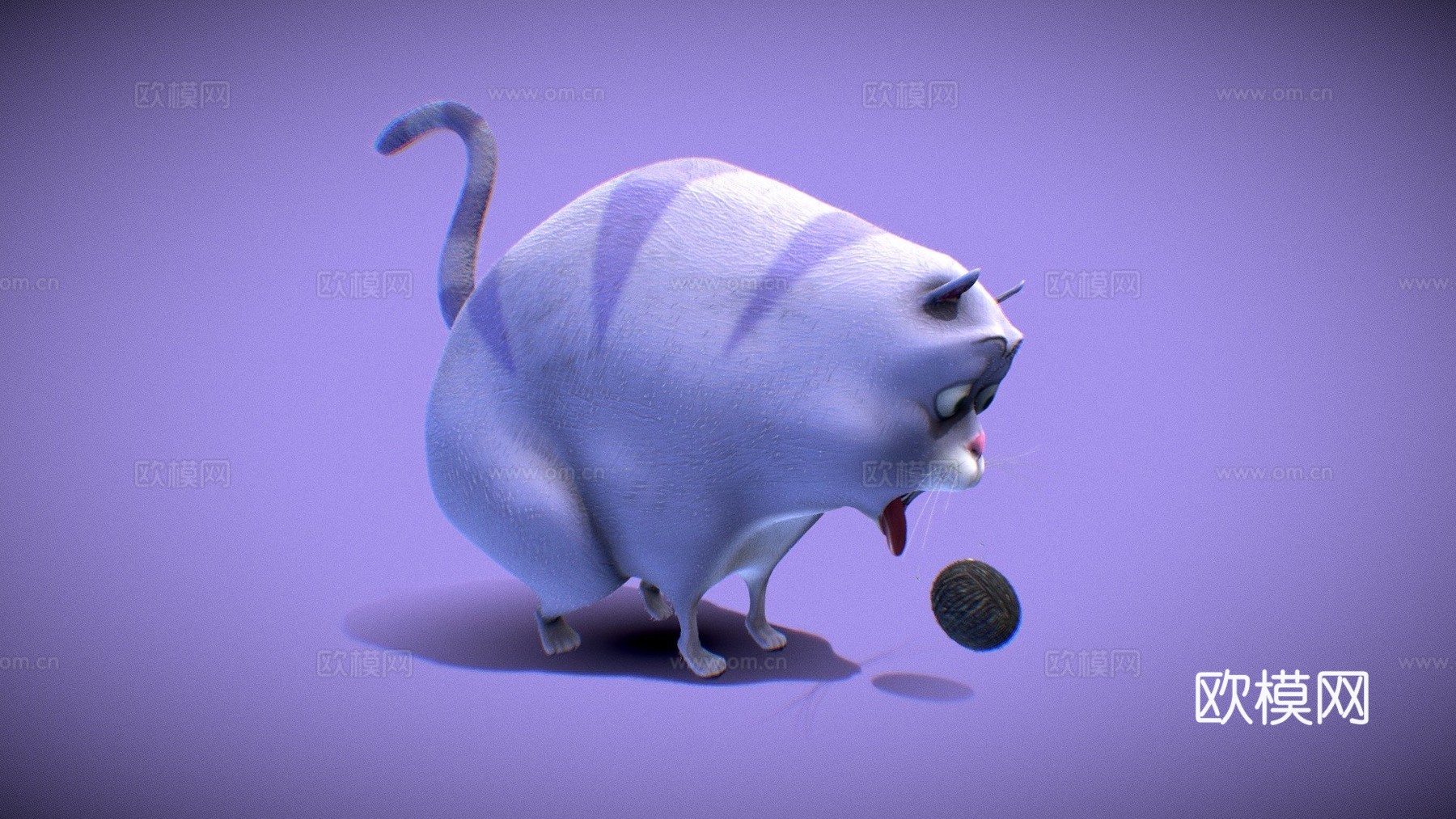 卡通猫su模型下载（渲染图1）