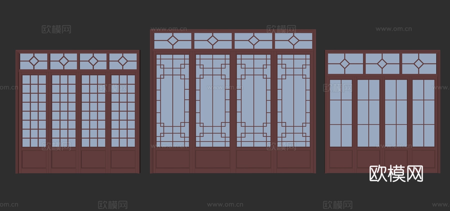 入户门  推拉门su模型下载（渲染图2）