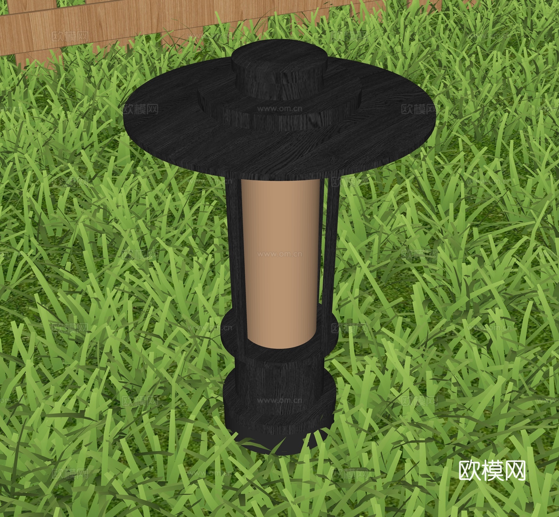 现代户外灯su模型下载（渲染图2）