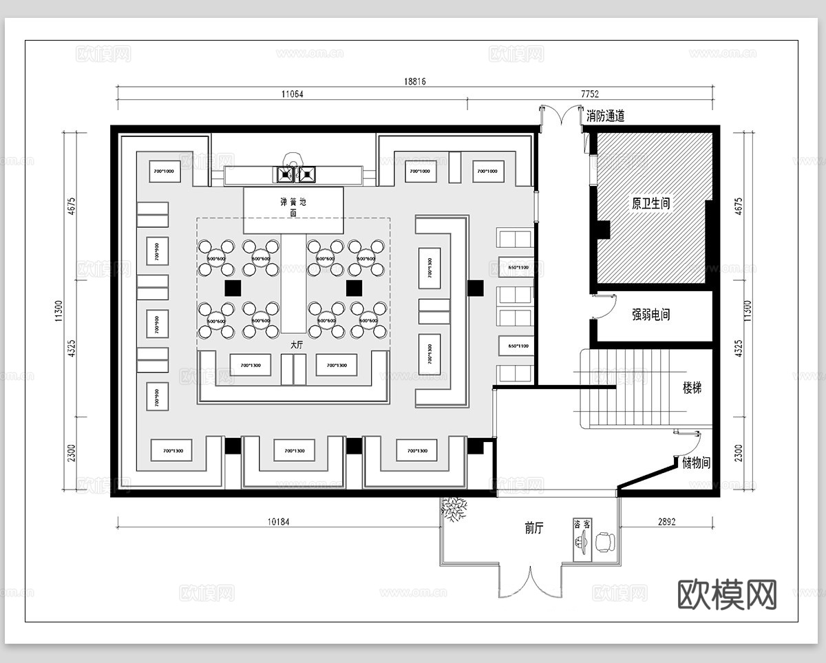 清吧酒馆 CAD平面布置图  音乐餐厅 小酒吧 酒吧餐厅cad施工图