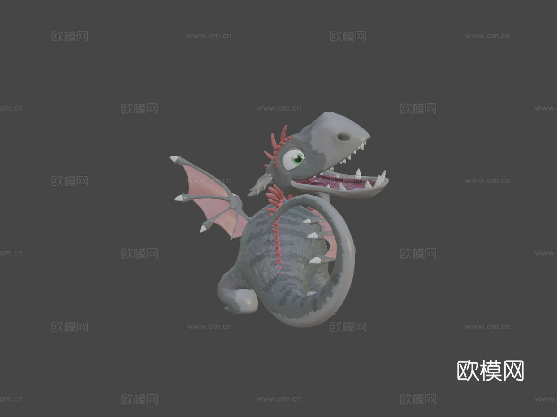 小龙与骨骼su模型