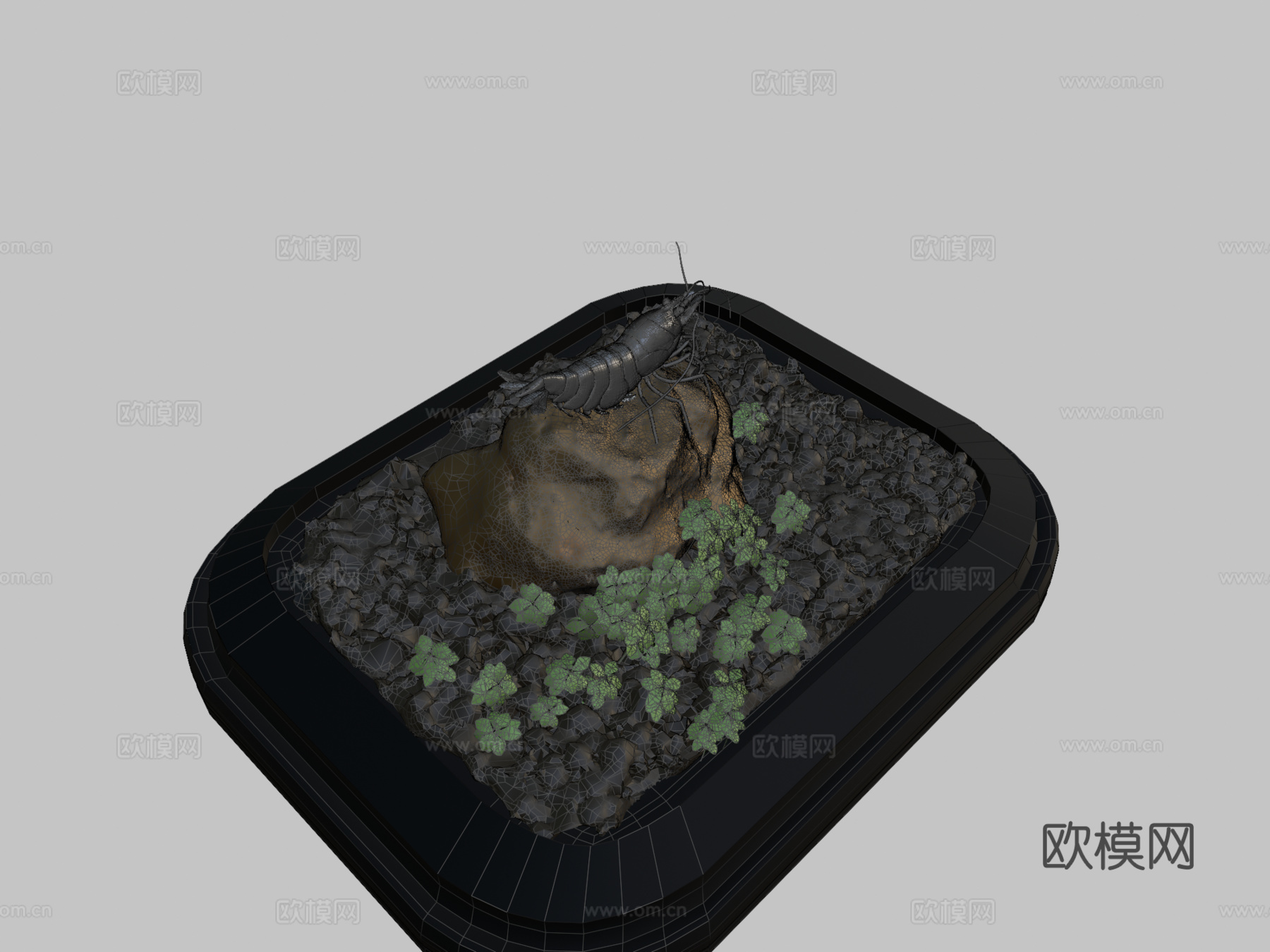 樱花虾完整场景su模型下载（渲染图2）