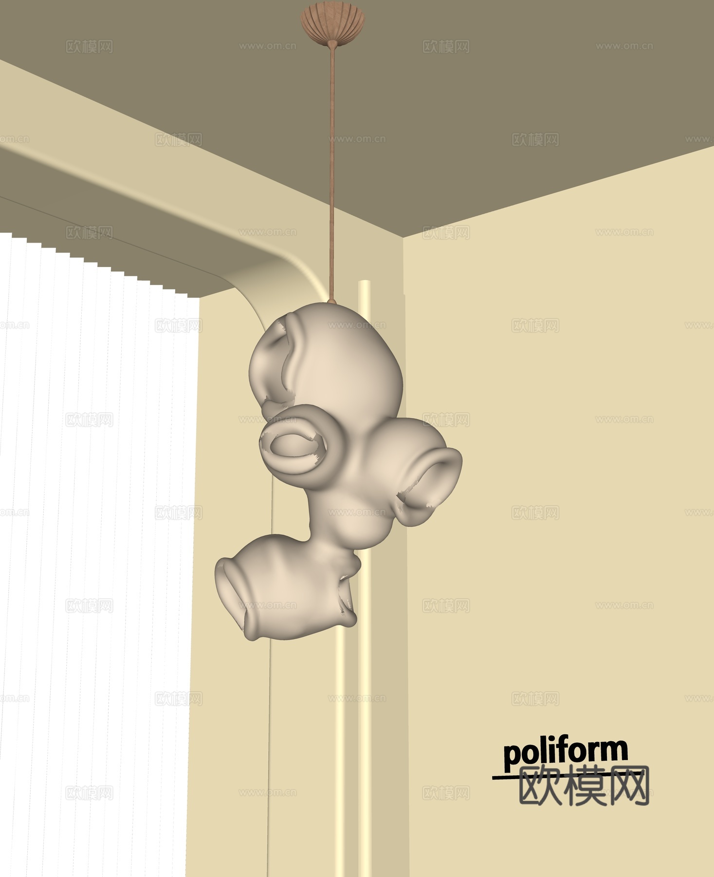 诧寂吊灯su模型