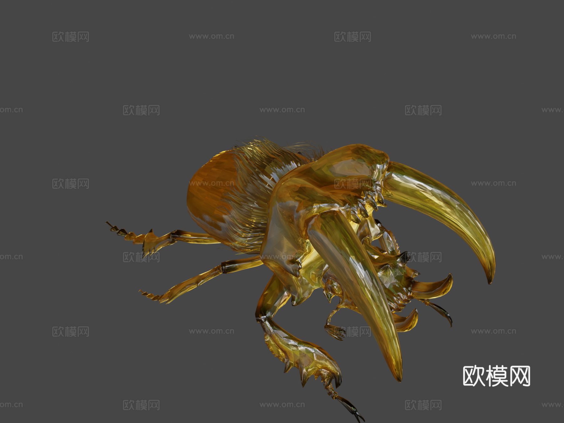 金色虎甲虫su模型