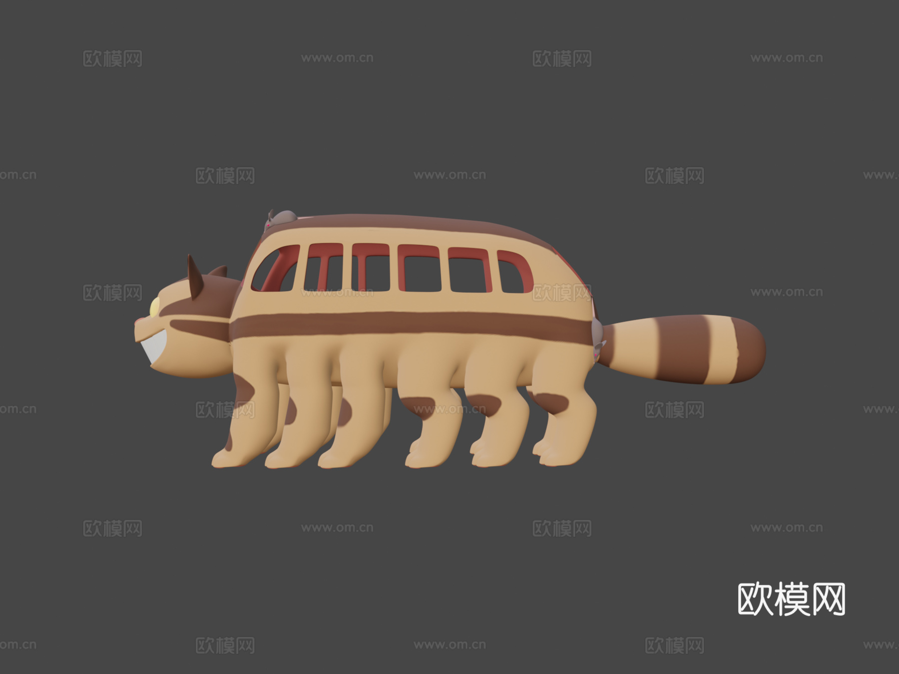 吉卜力猫巴士建模su模型下载（渲染图7）