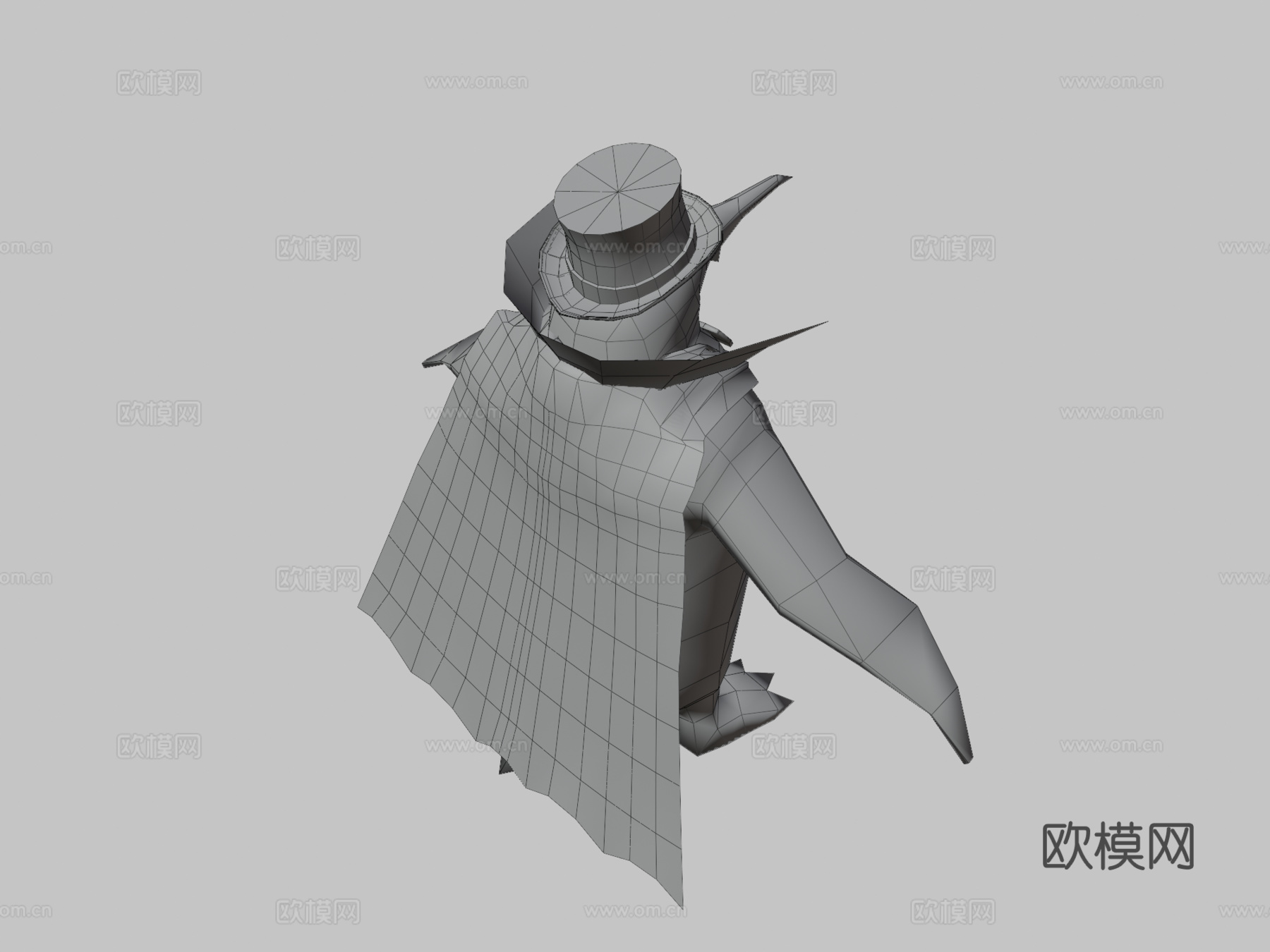 德古拉企鹅头像su模型