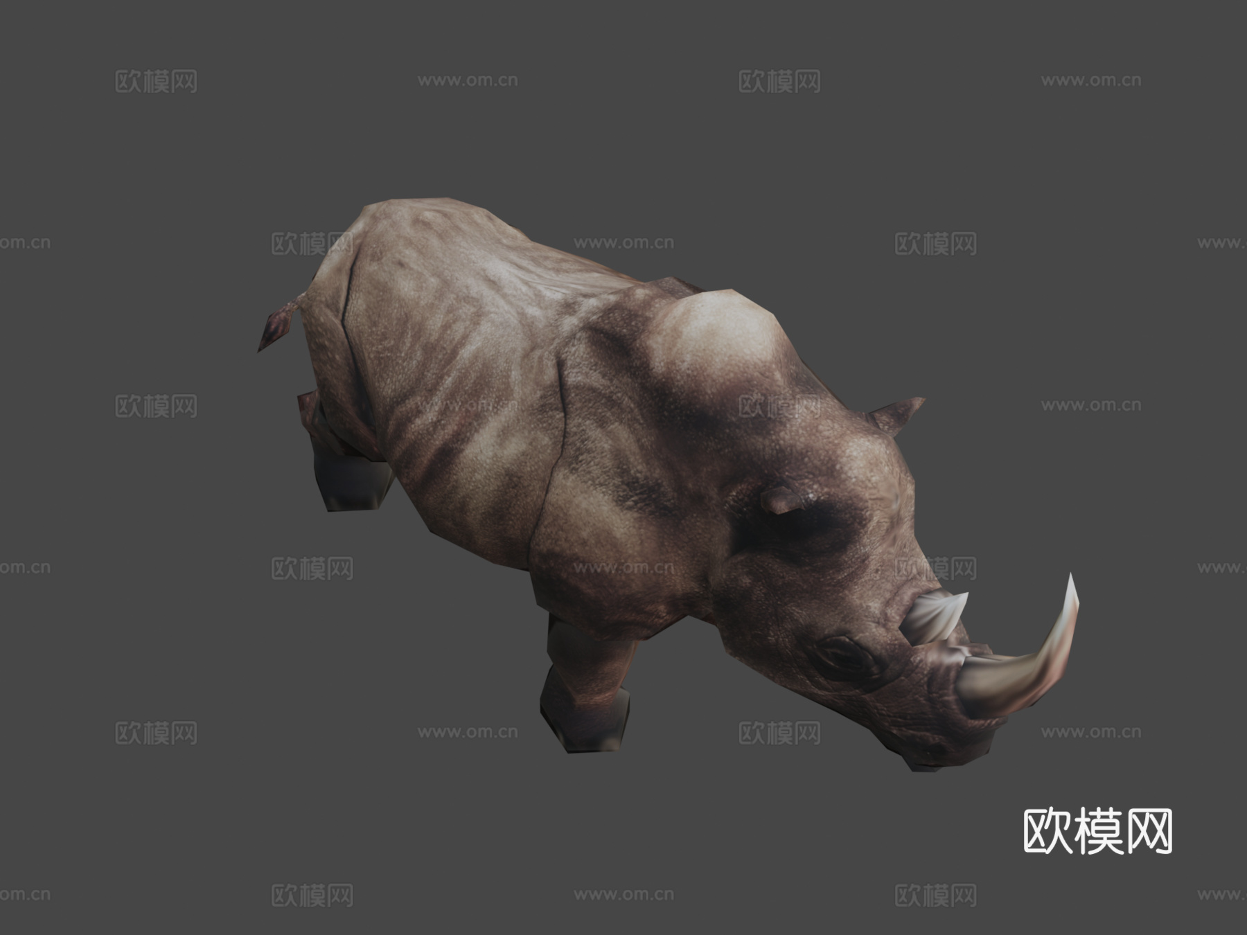 RT幻想坐骑犀牛su模型