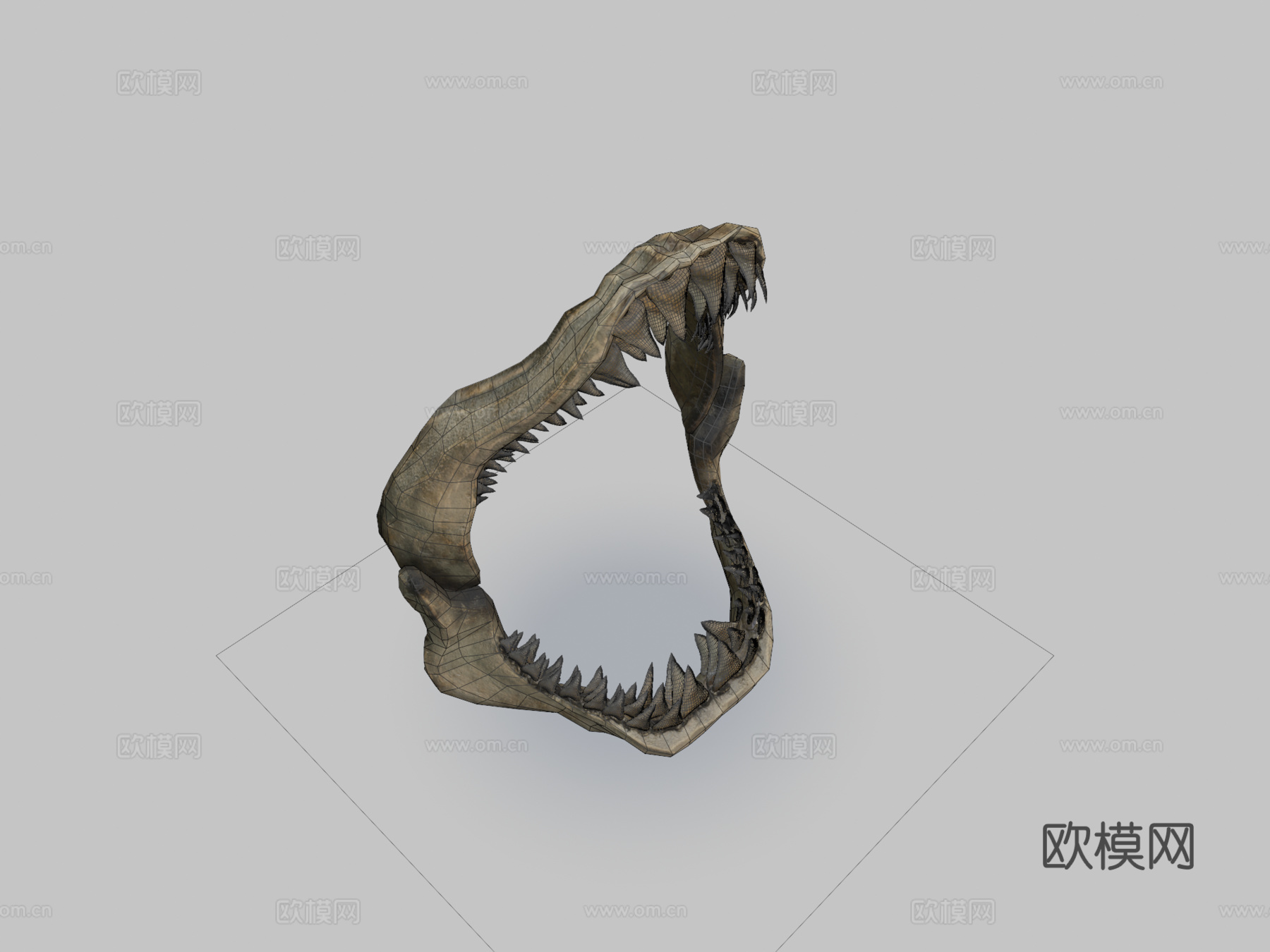 鲨鱼牙su模型下载（渲染图2）