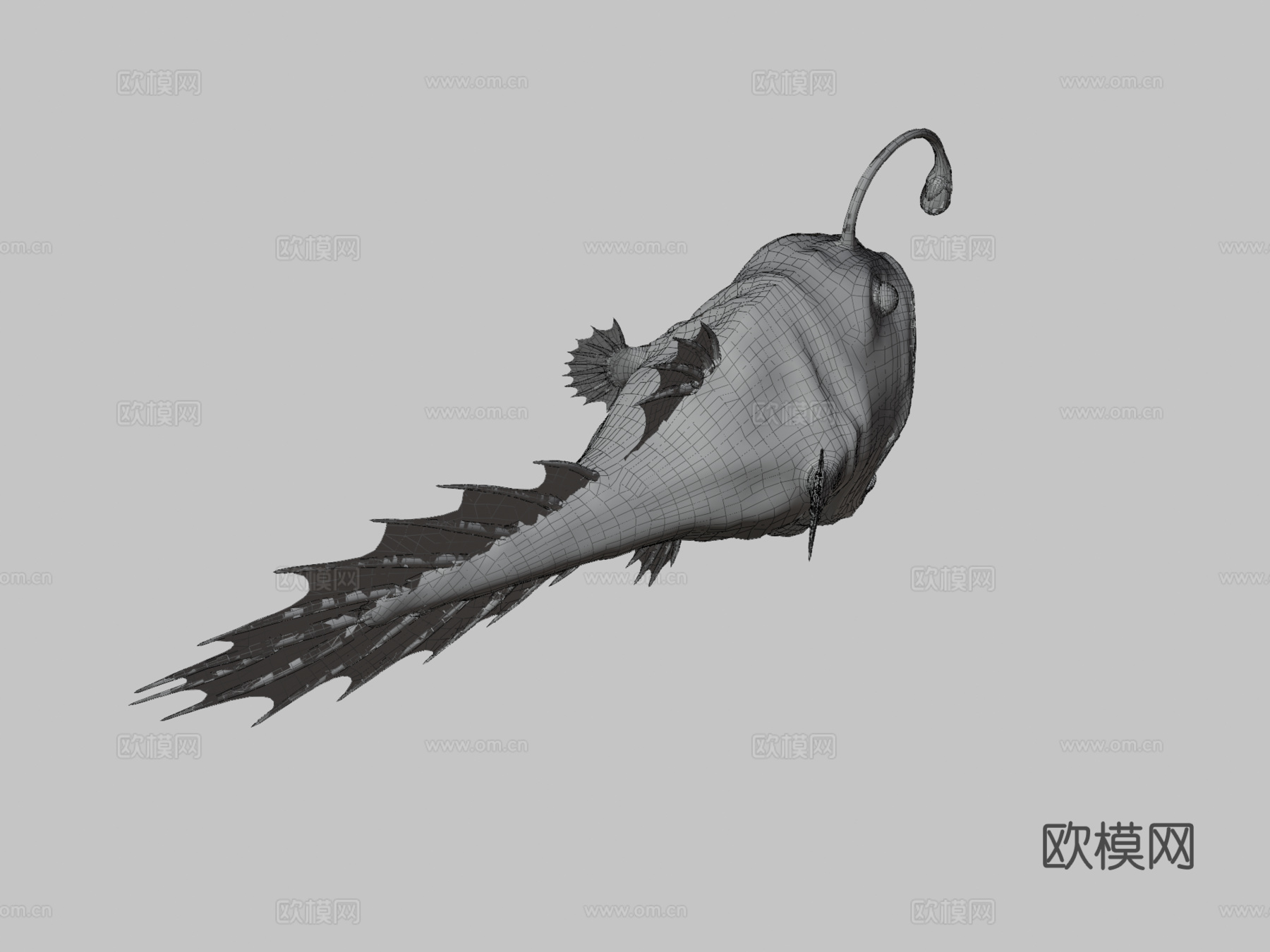 琵琶鱼su模型下载（渲染图3）
