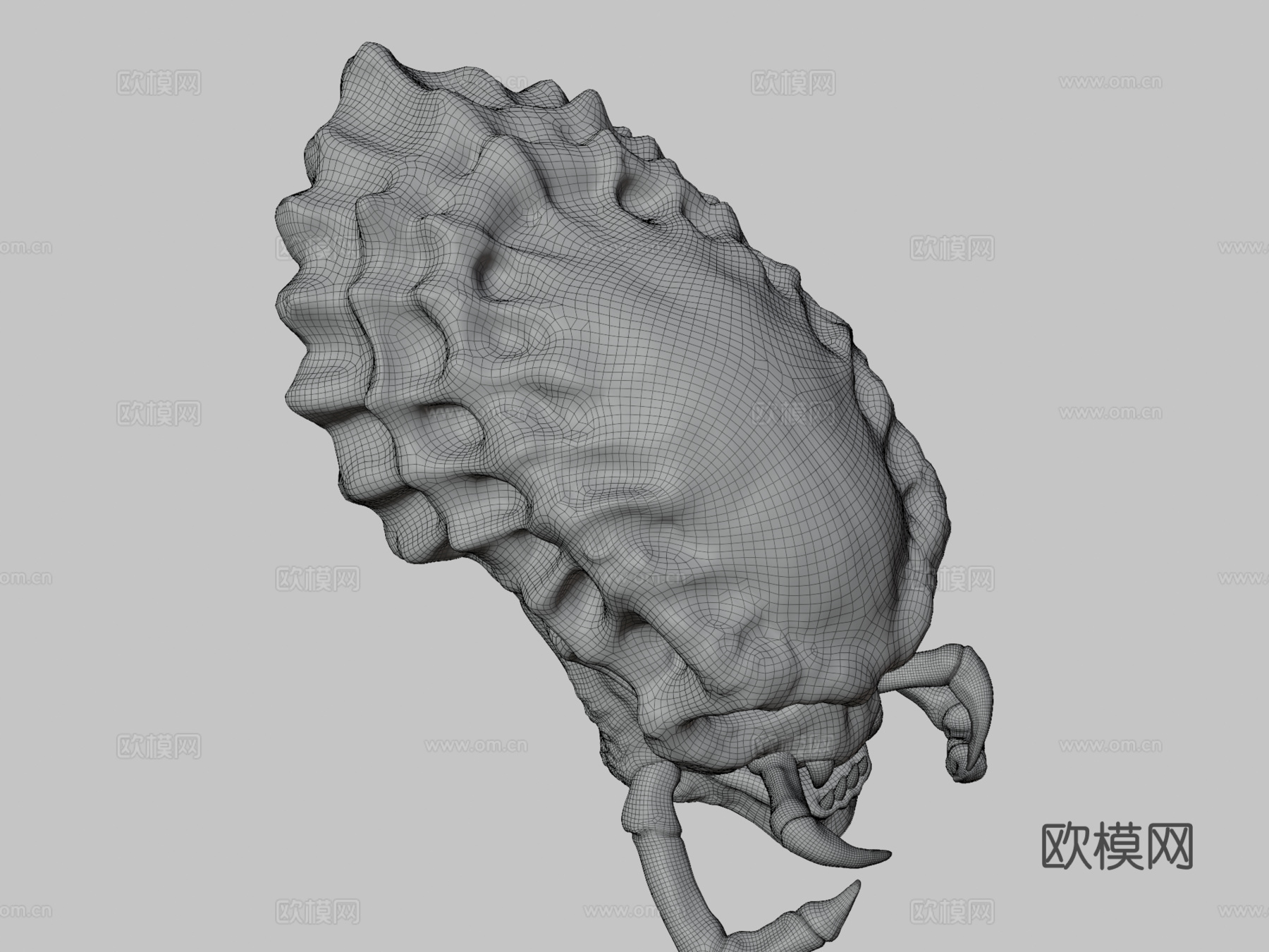 掠食者头骨su模型