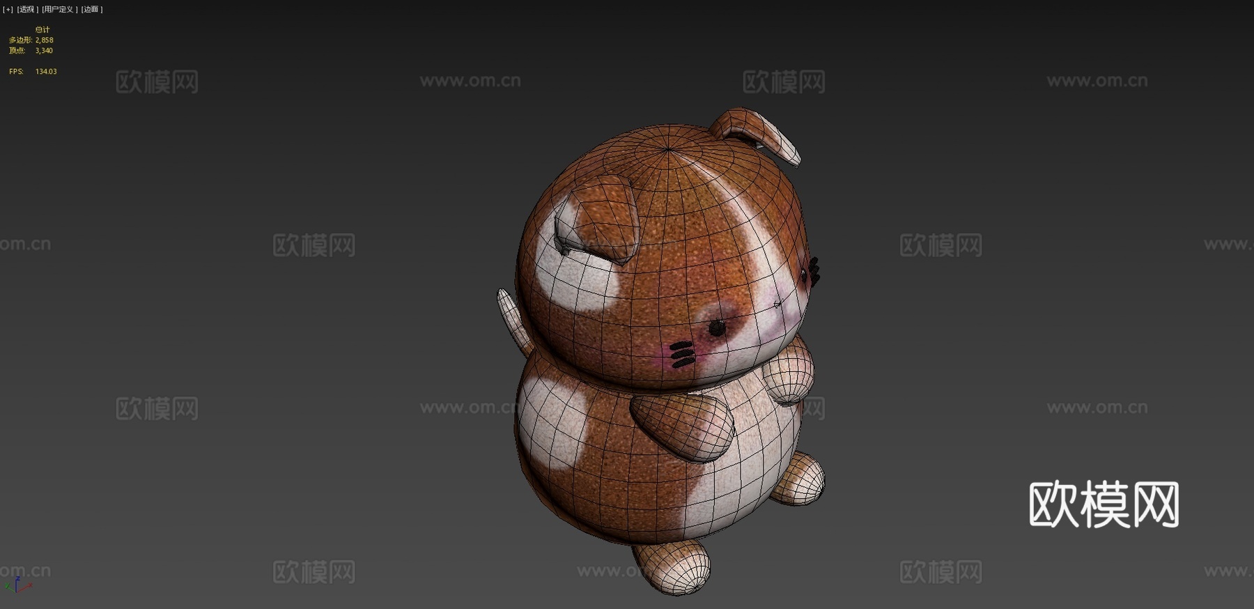 可爱胖狗su模型