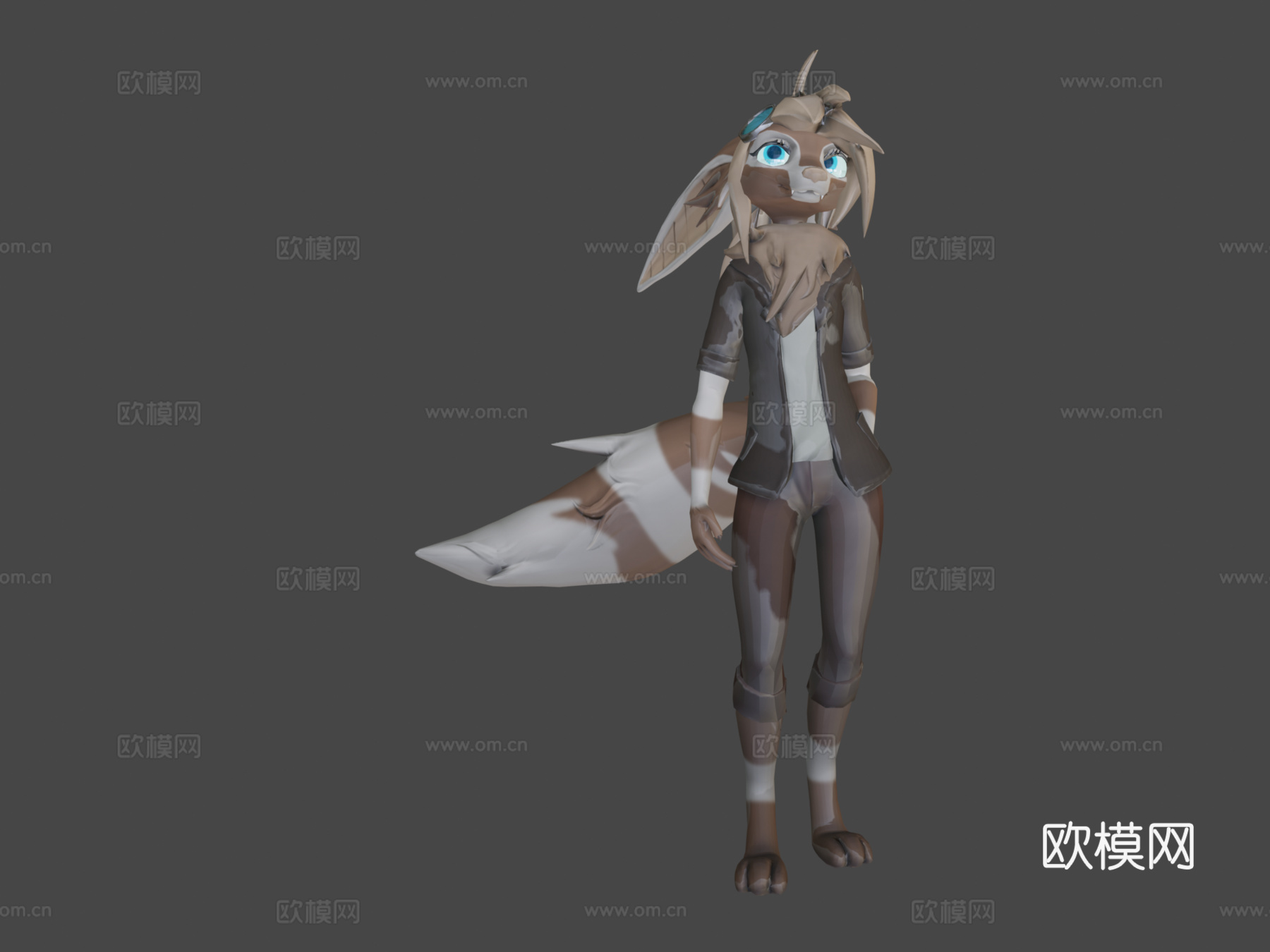 旋律角色雕塑su模型下载（渲染图8）