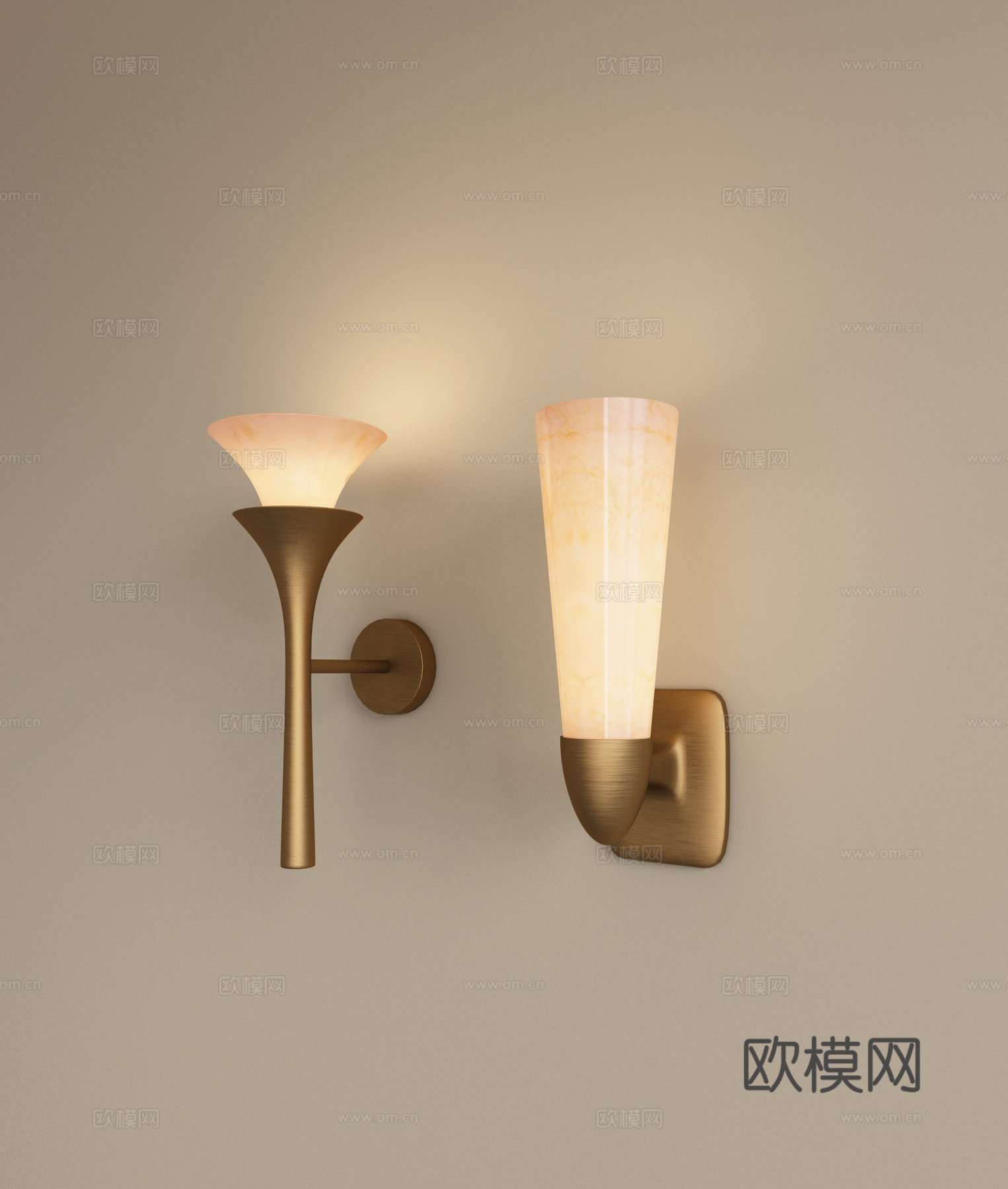 现代金属壁灯 床头壁灯 镜前壁灯 轻奢壁灯 复古壁灯3d模型下载