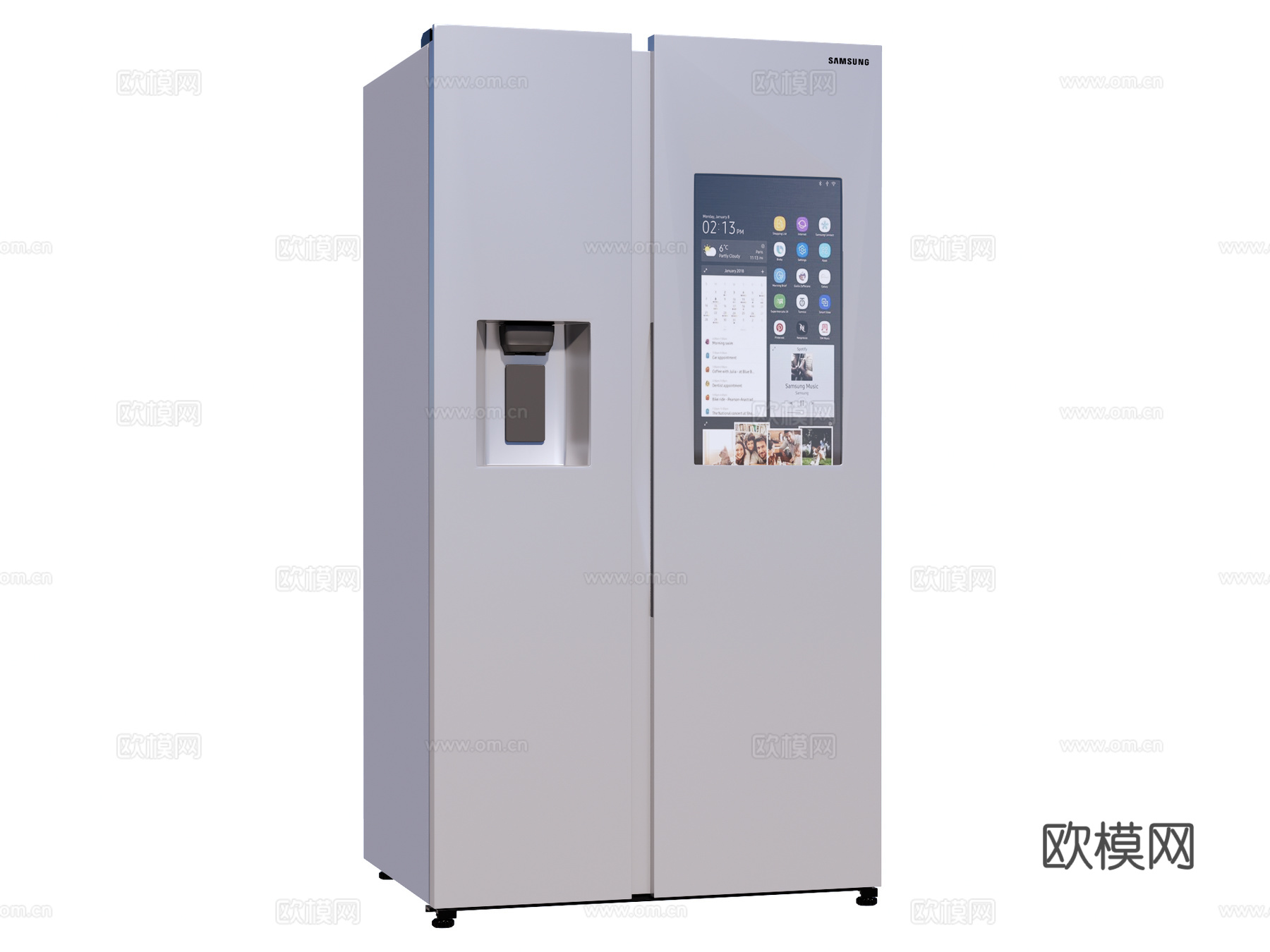 双开门冰箱su模型