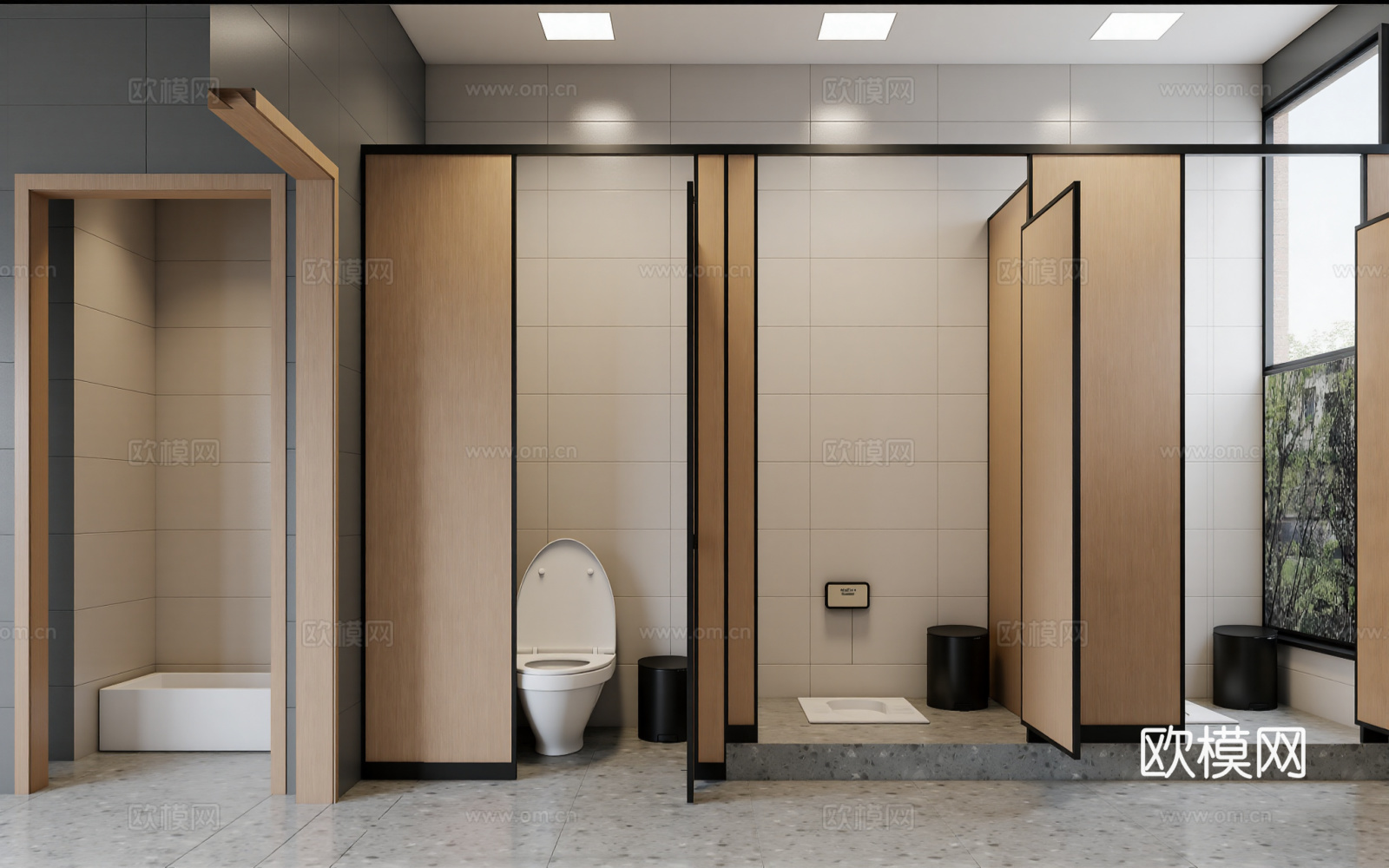 公共卫生间 酒店卫生间 商场卫生间3d模型
