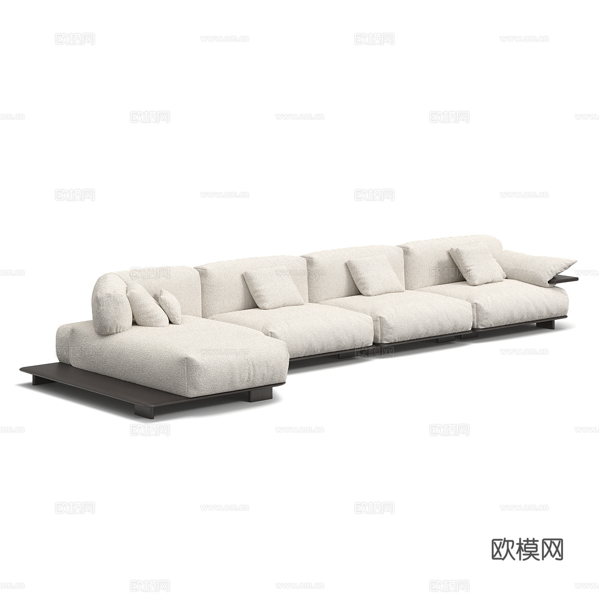 现代简约双人沙发 双人沙发 简约沙发 客厅沙发 抱枕  绿色3d模型