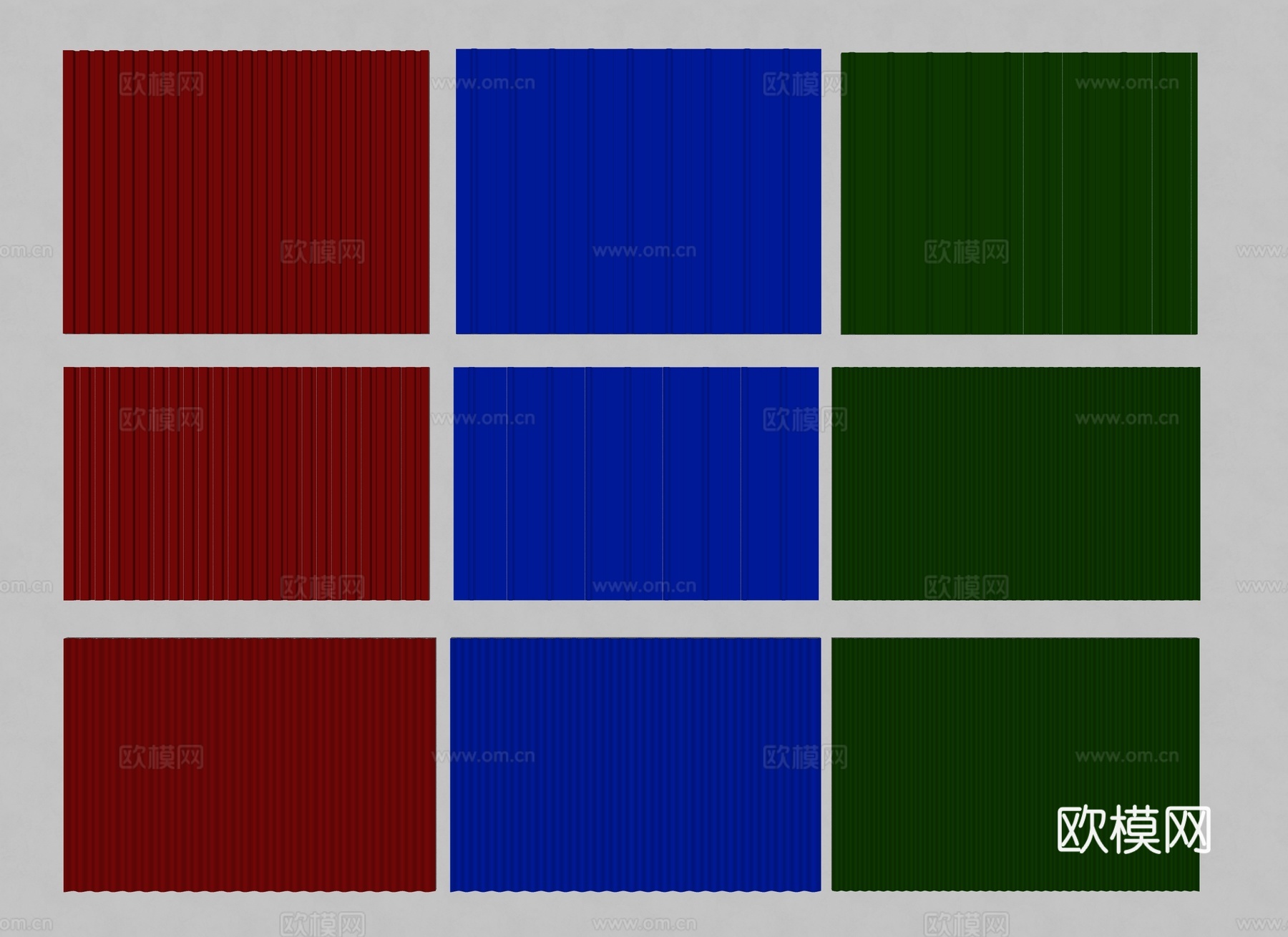 现代彩钢瓦 简易房屋顶 铁皮瓦 保温波形板 铁板瓦 雨棚围墙su模型