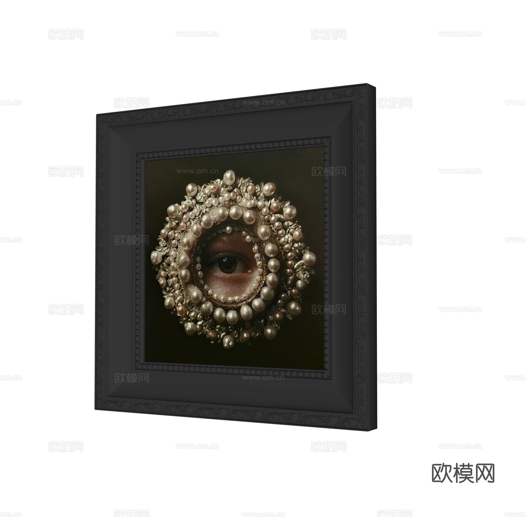 现代挂画su模型下载（渲染图2）