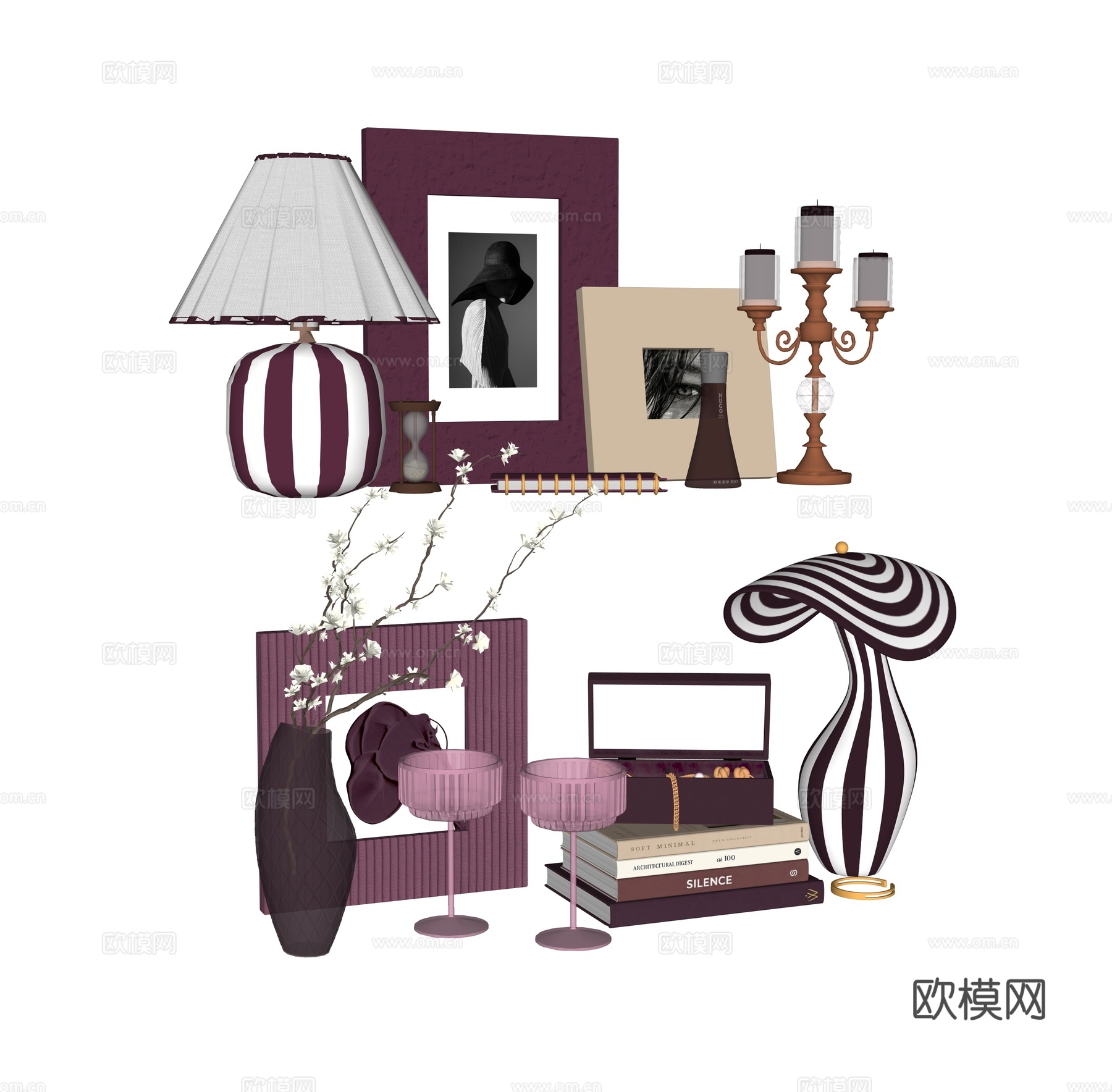 现代饰品摆件组合su模型下载（渲染图4）