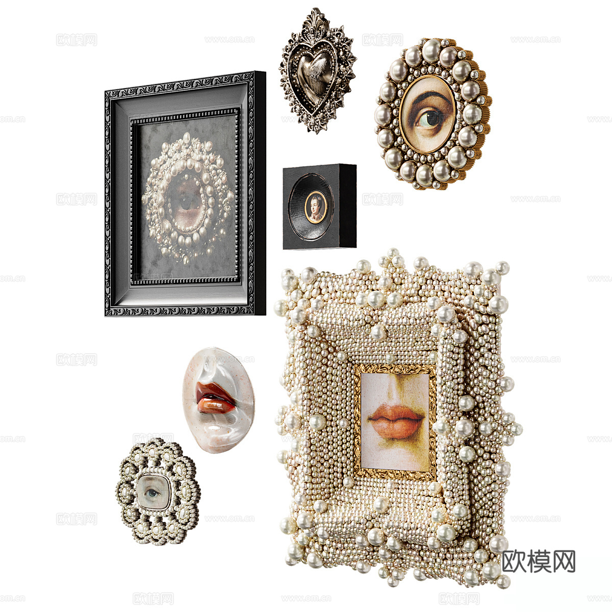 现代轻奢挂画集合su模型