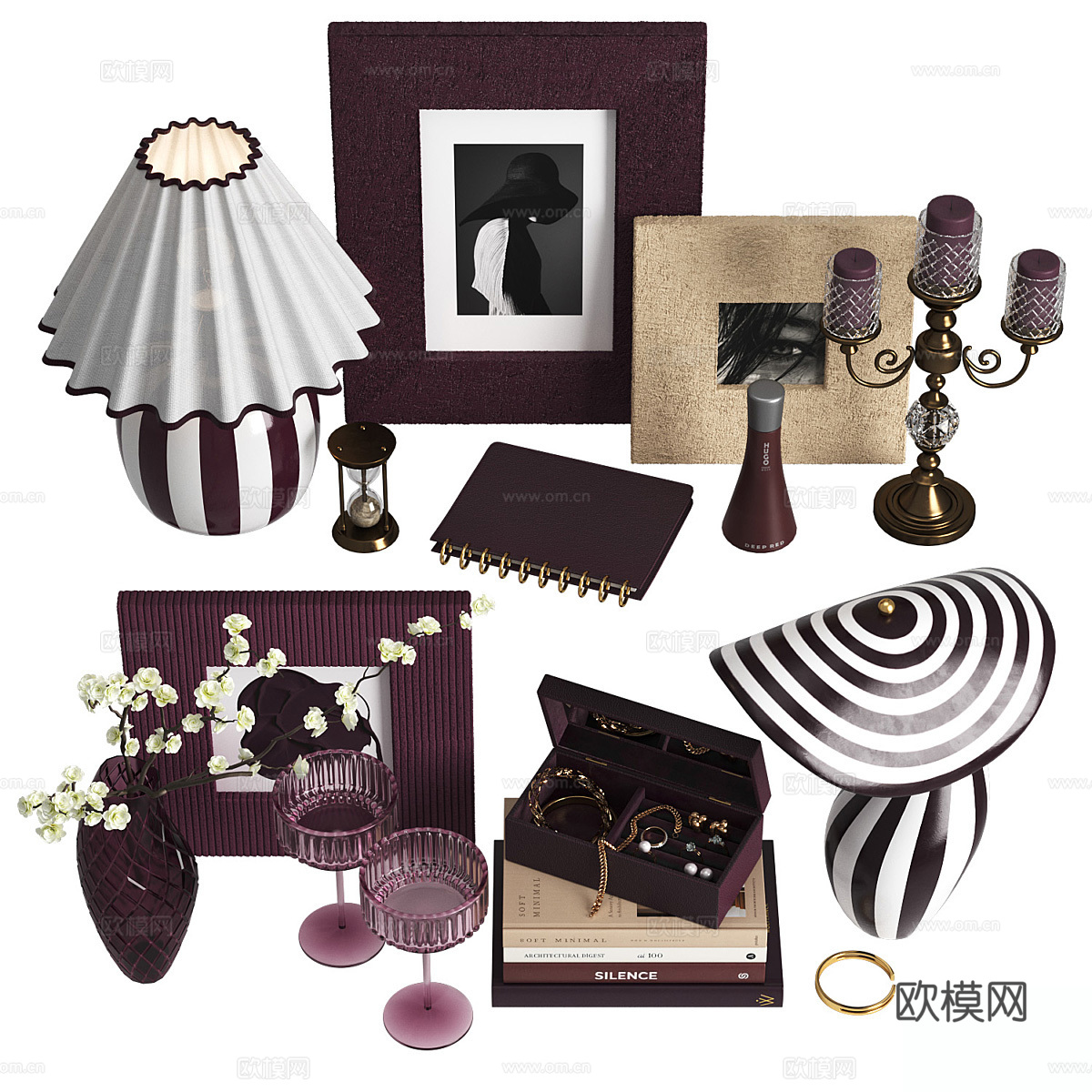 现代饰品摆件组合su模型下载（渲染图3）