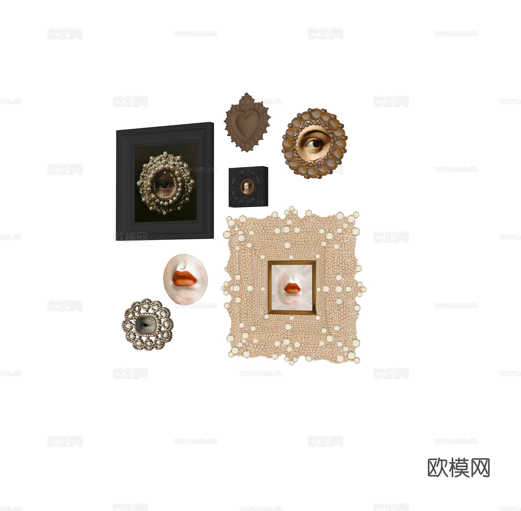 现代轻奢挂画集合su模型