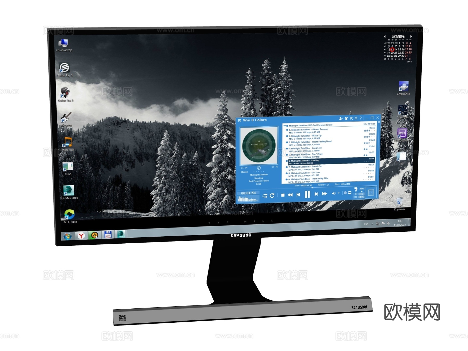 台式电脑 PC 显示器su模型下载（渲染图2）