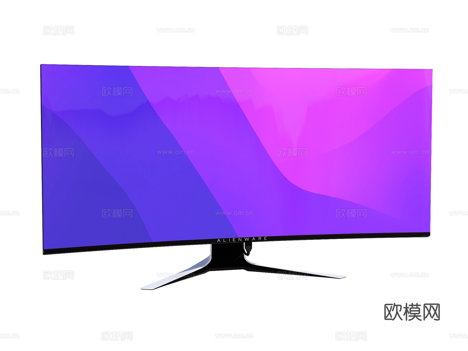 台式电脑 PC 显示器su模型下载（渲染图1）