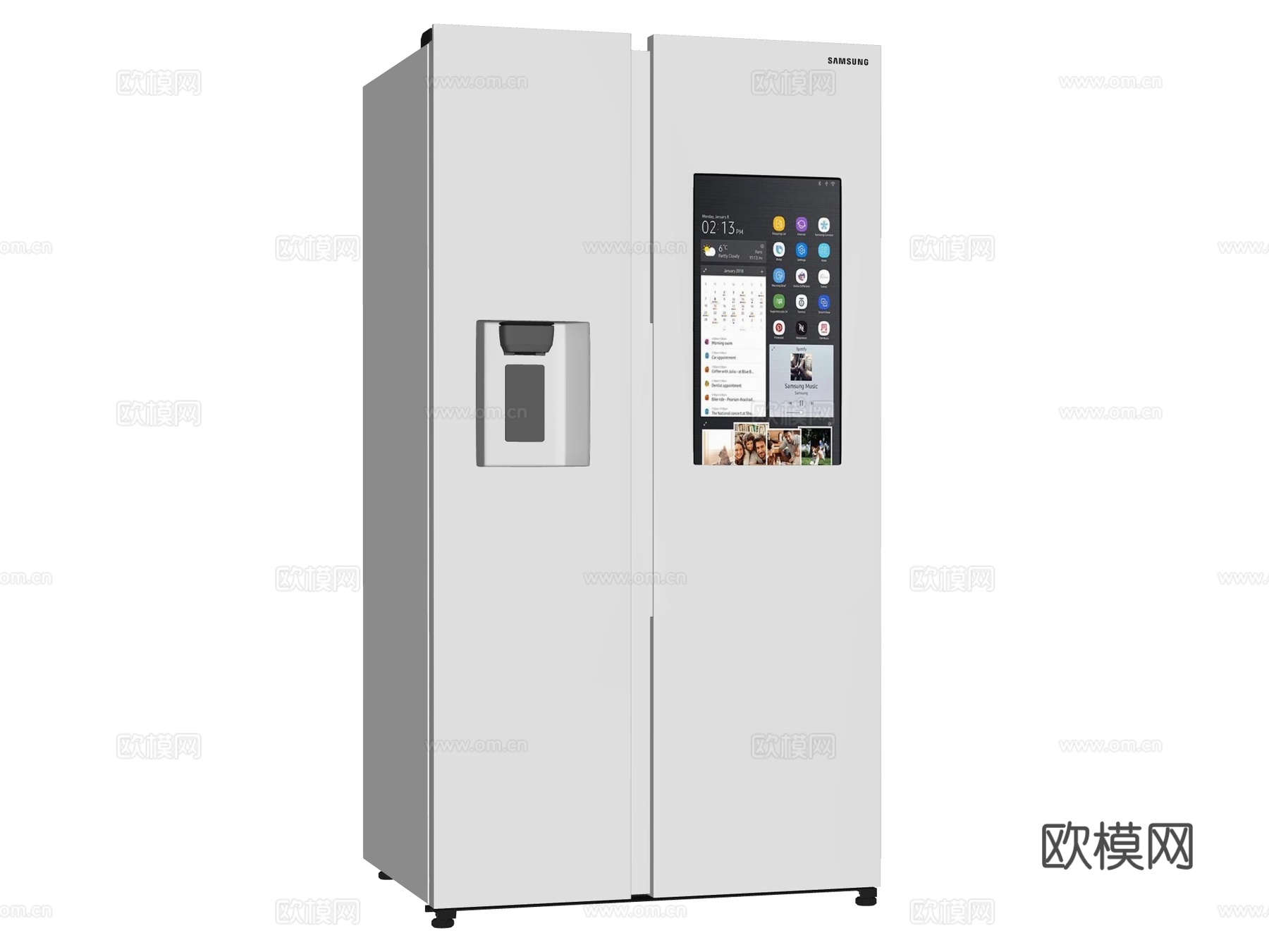 双开门冰箱su模型