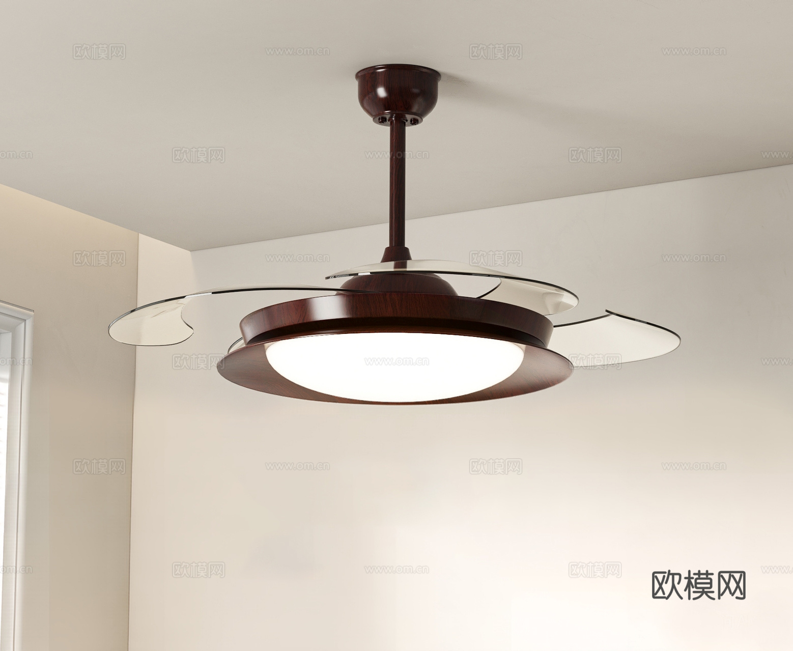 中古风风扇灯3d模型