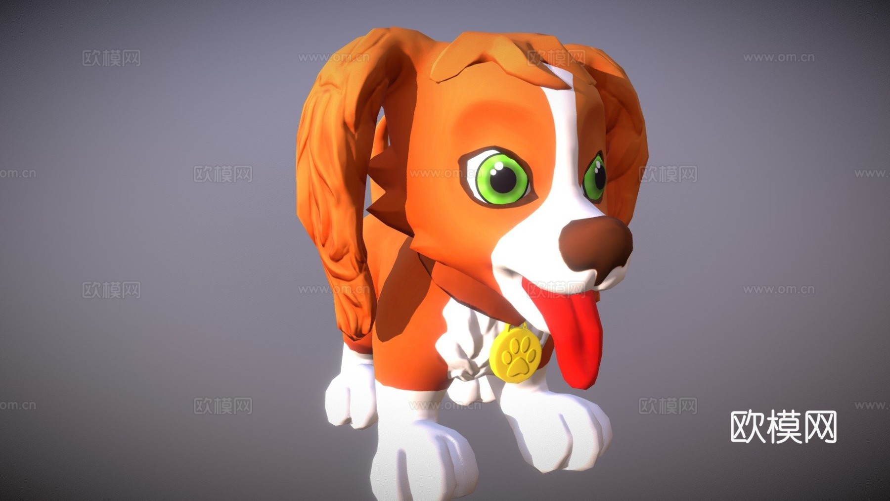卡通狗su模型下载（渲染图1）