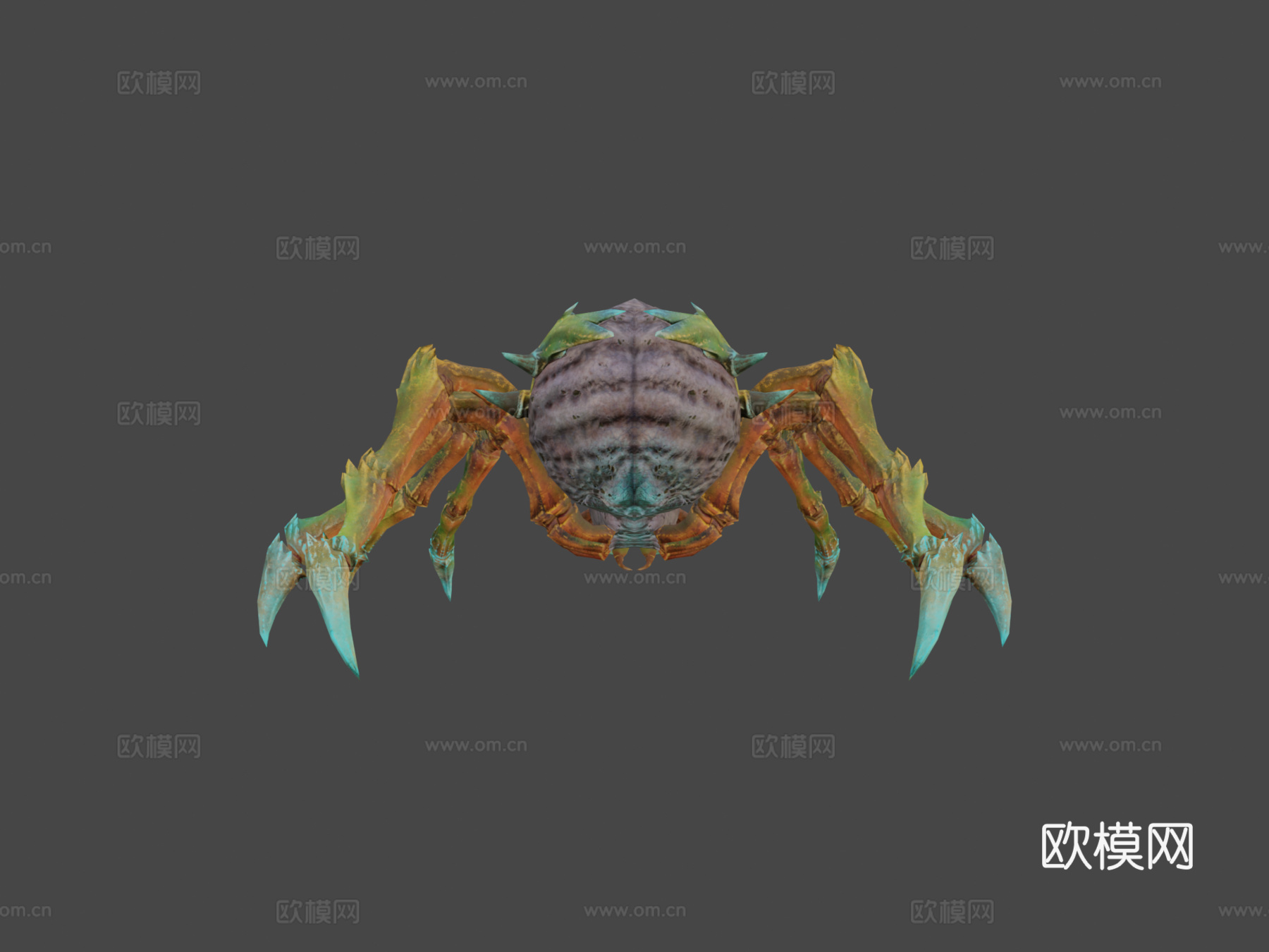 PBR跳跃蜘蛛怪物su模型