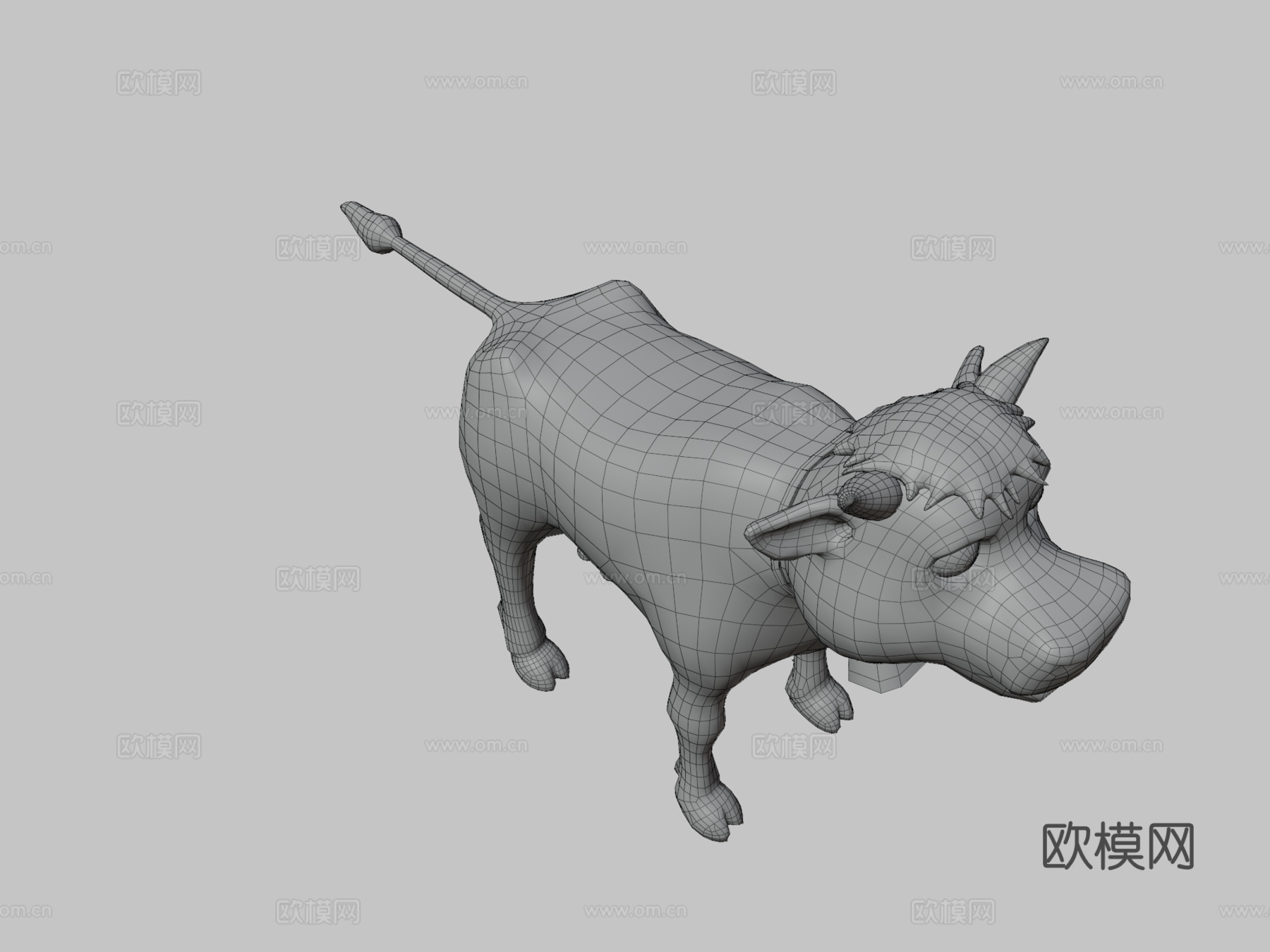 卡通奶牛su模型下载（渲染图3）