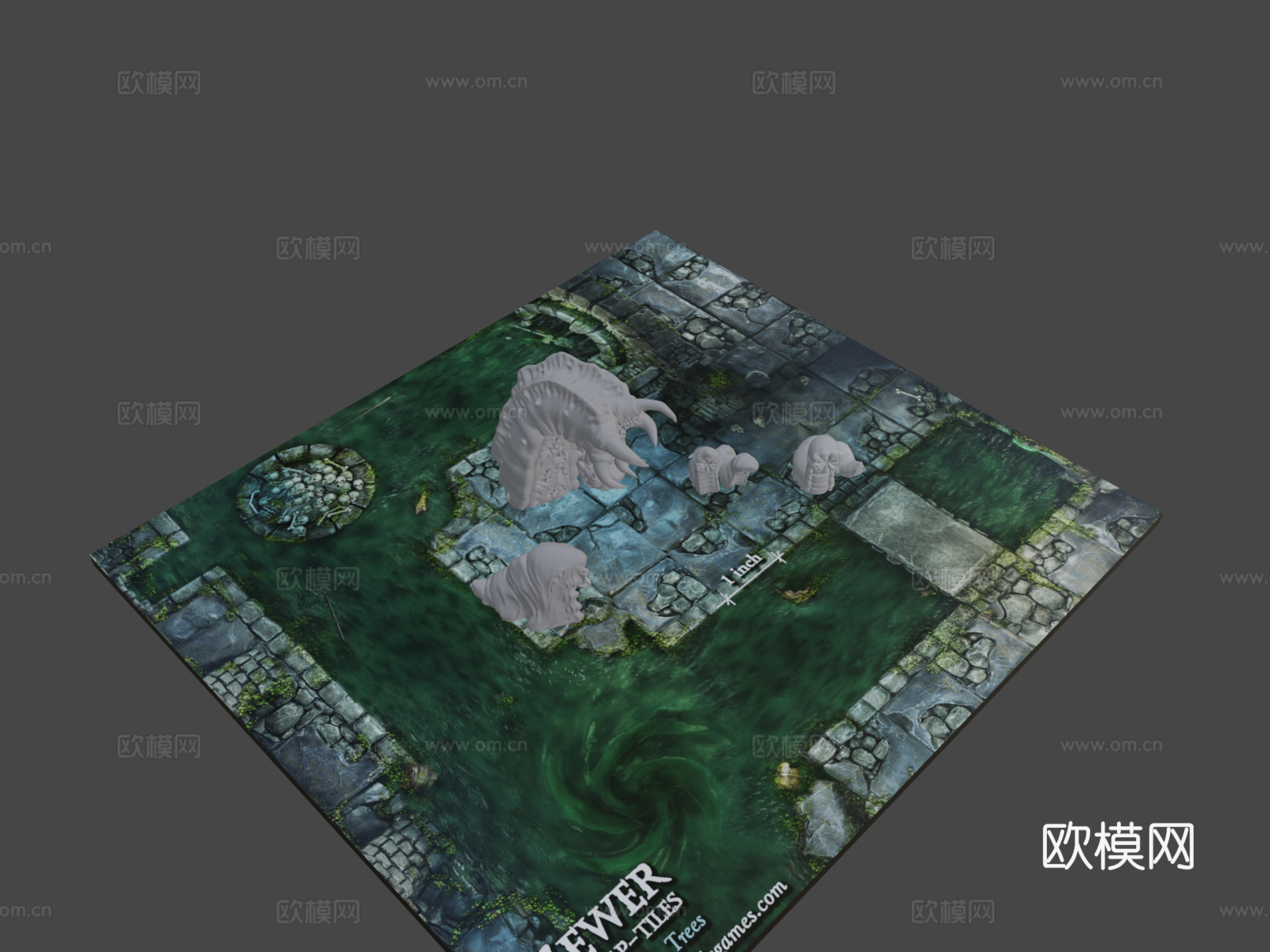 打印下水道怪物水蛭su模型