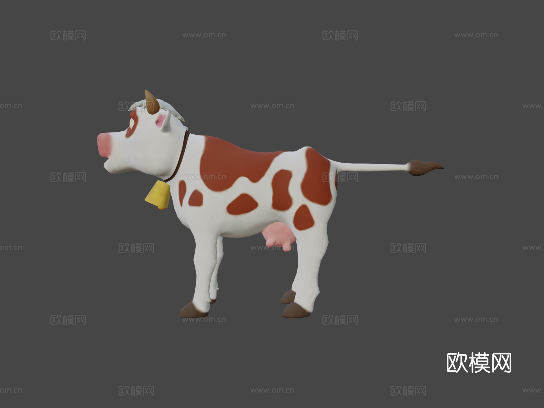 卡通奶牛su模型下载（渲染图6）