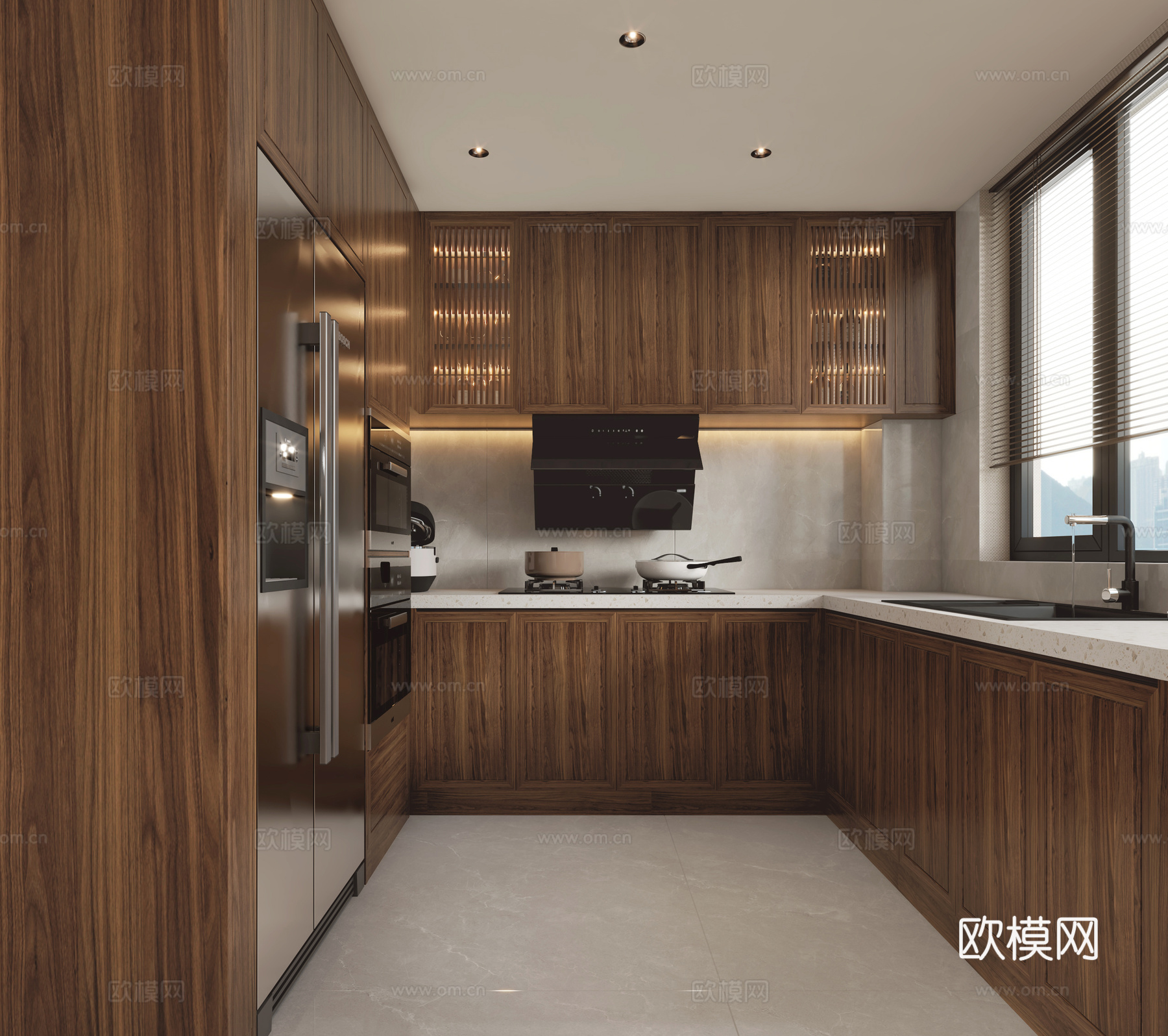 新中式客餐3d模型