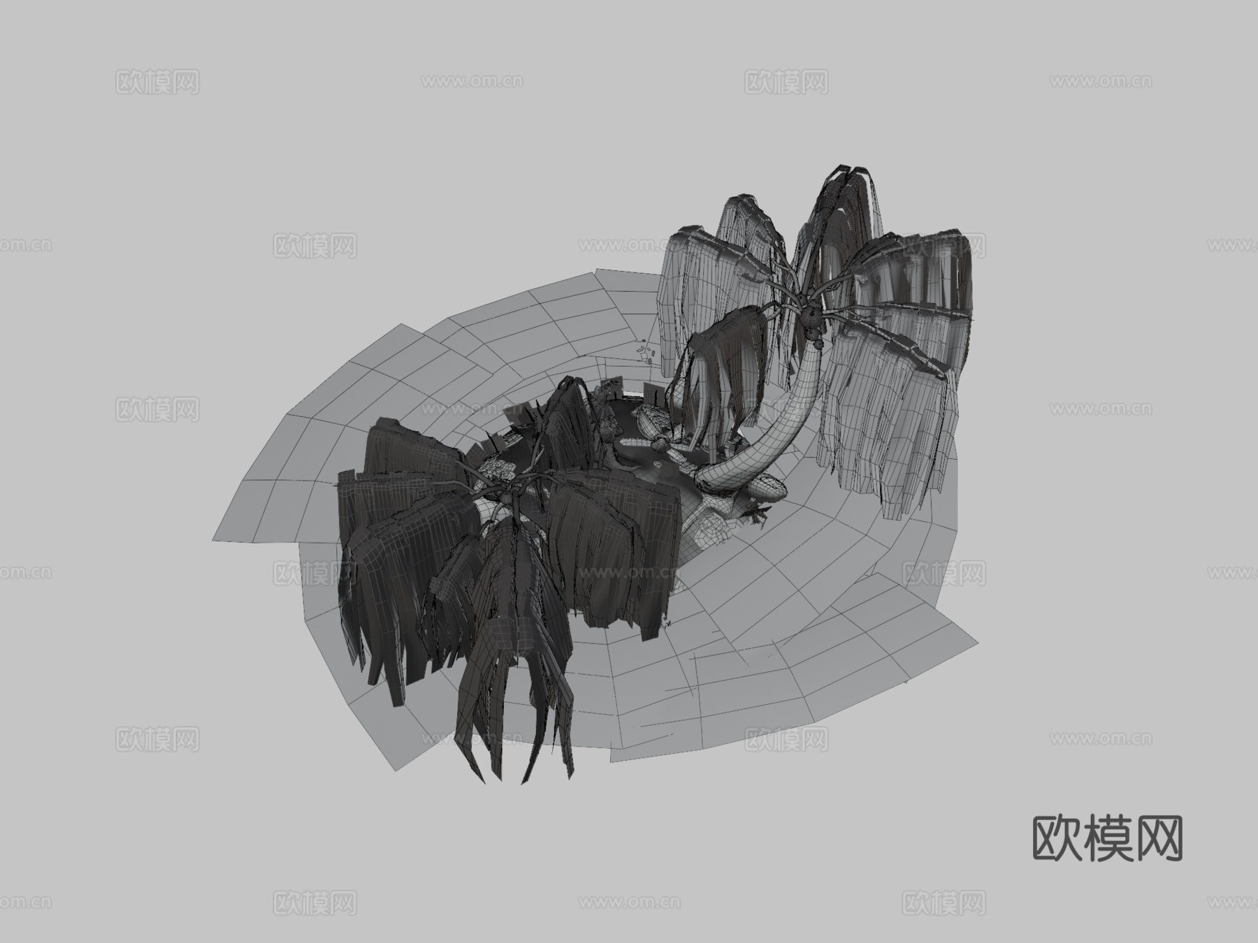沼泽与蜥蜴su模型下载（渲染图3）