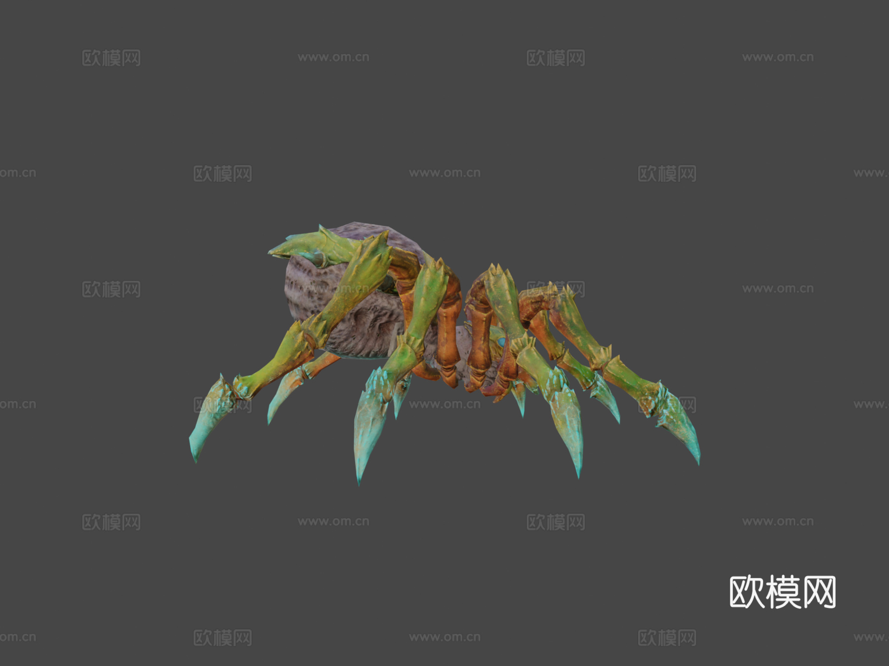 PBR跳跃蜘蛛怪物su模型