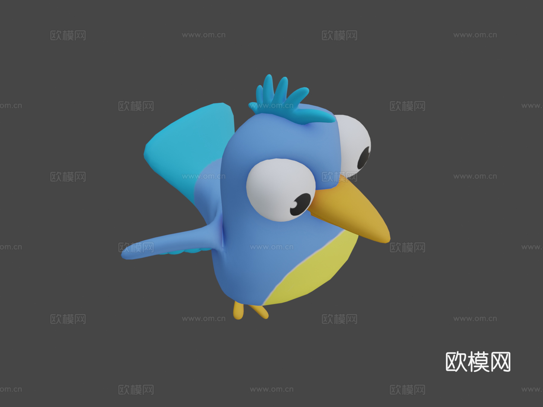 卡通鸟su模型下载（渲染图5）