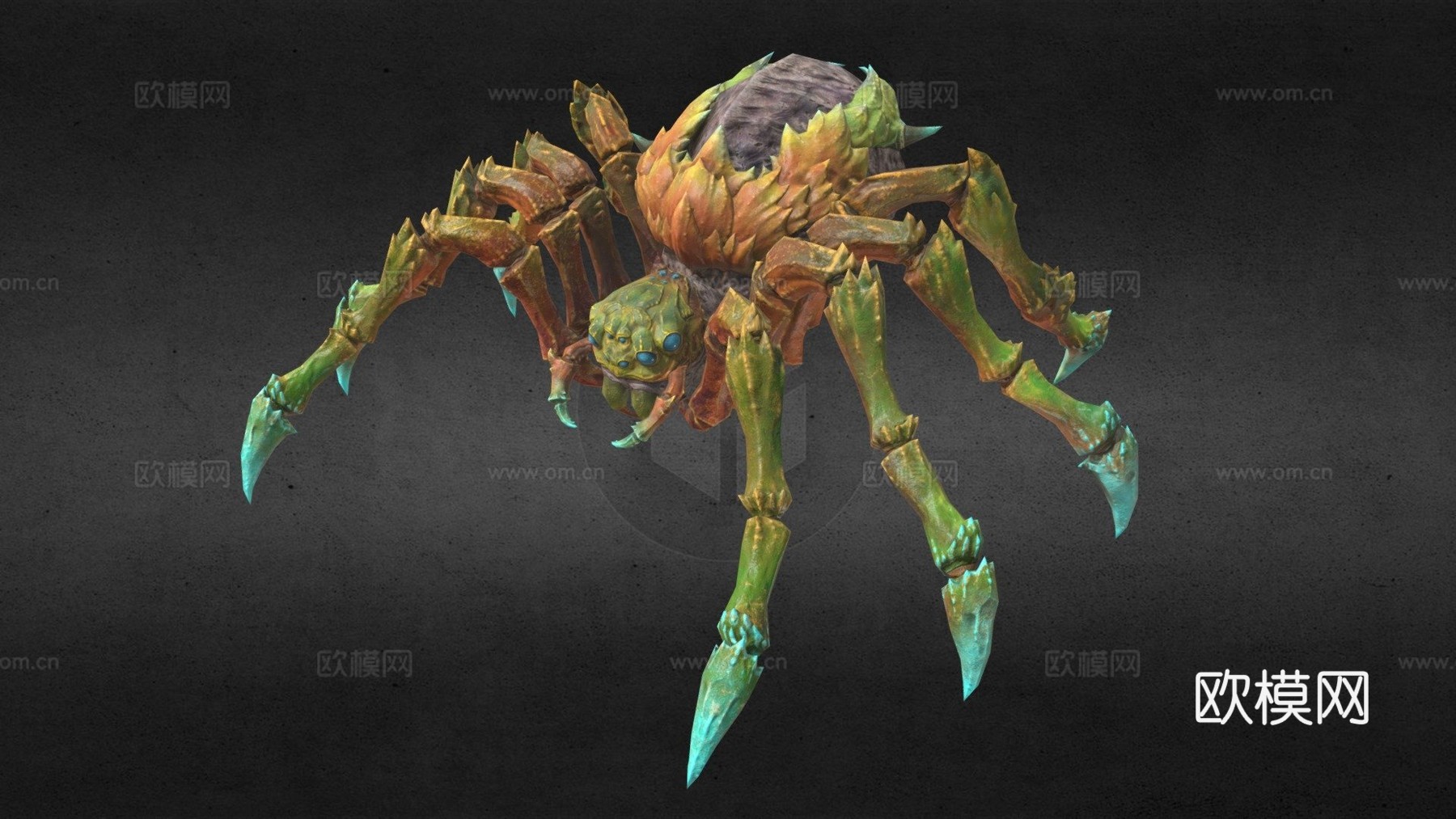 PBR跳跃蜘蛛怪物su模型