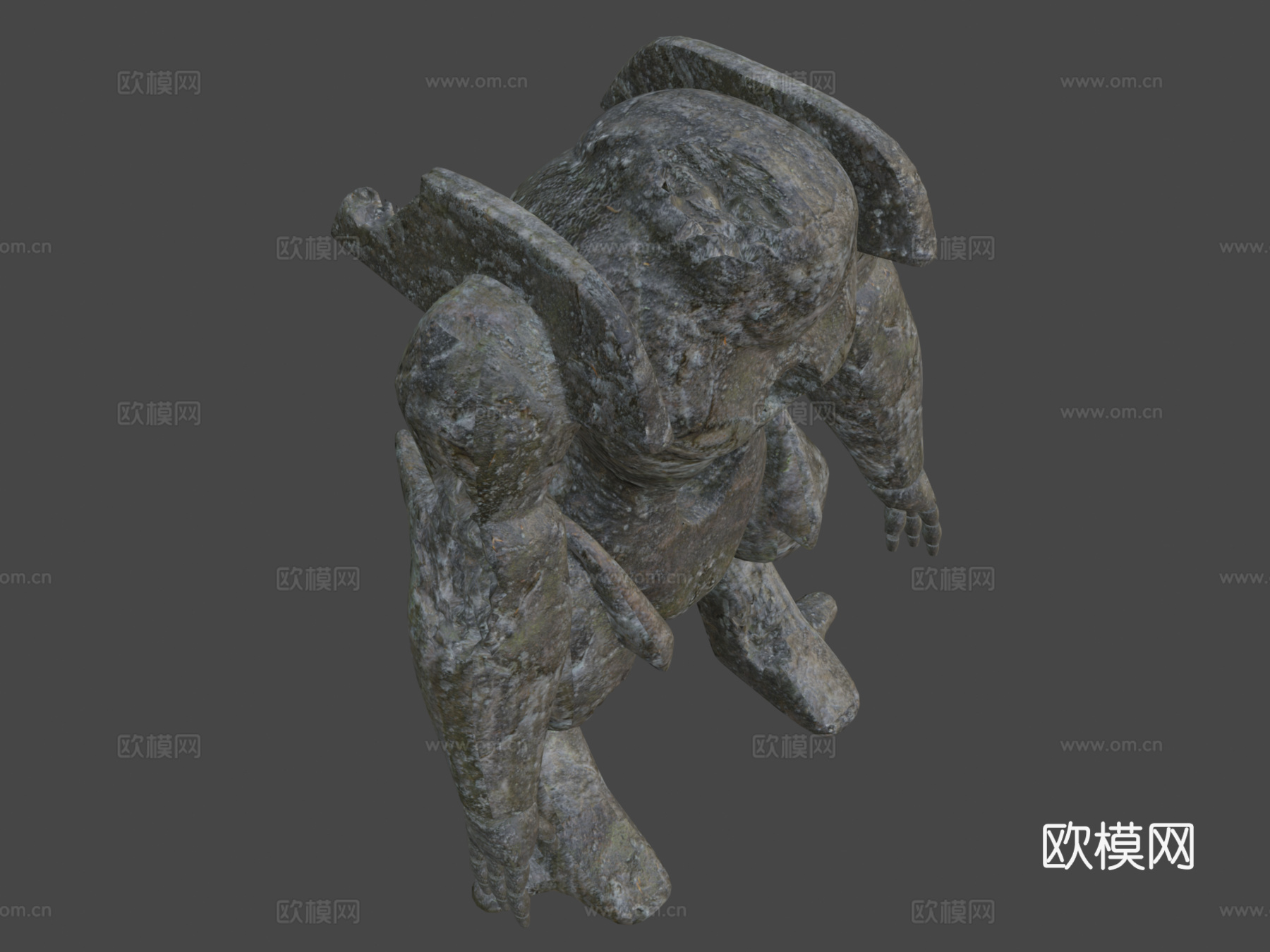 石怪雕像su模型下载（渲染图8）