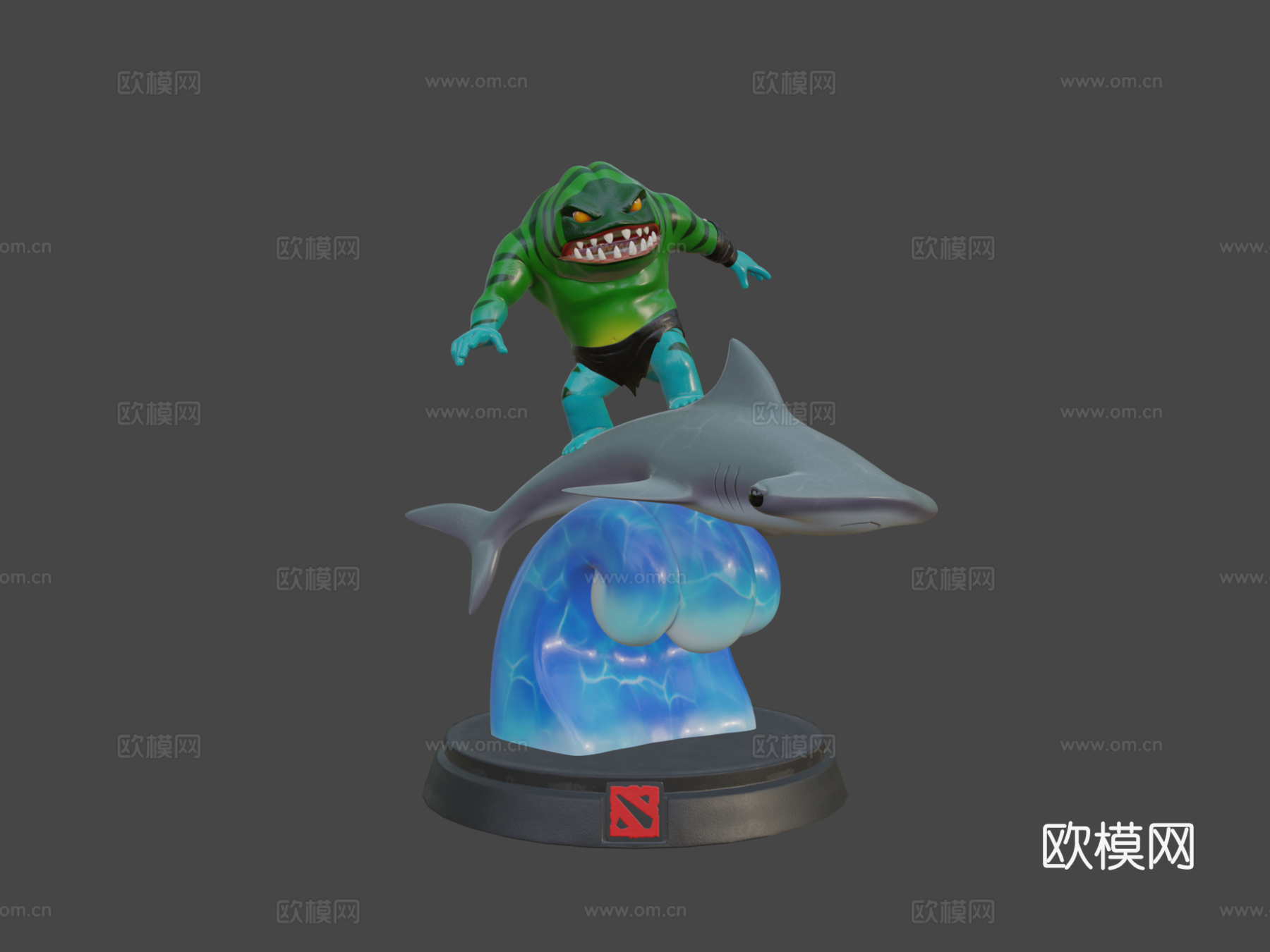 潮汐猎人刀塔2su模型下载（渲染图7）