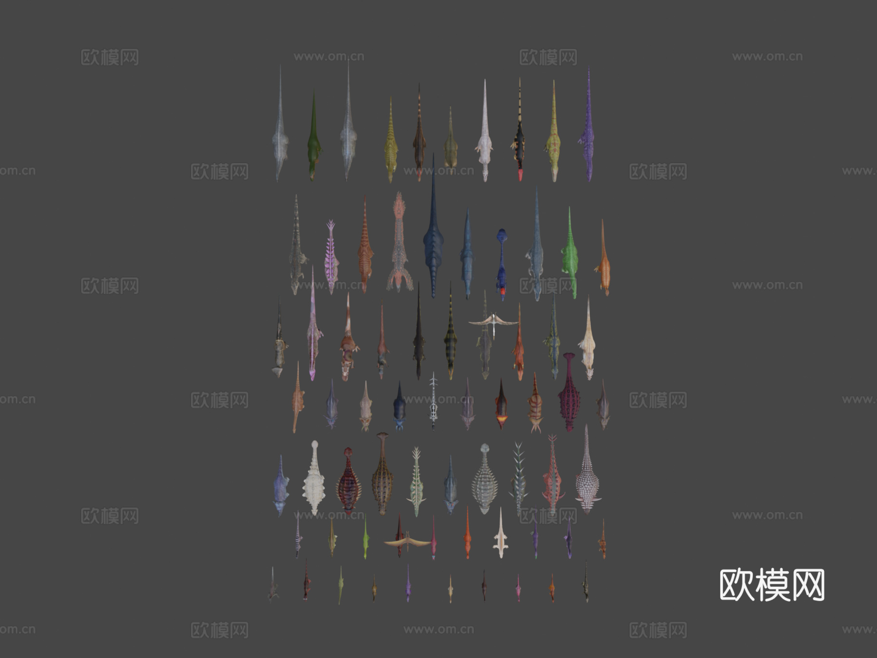 低多边形真实巨型恐龙包1su模型