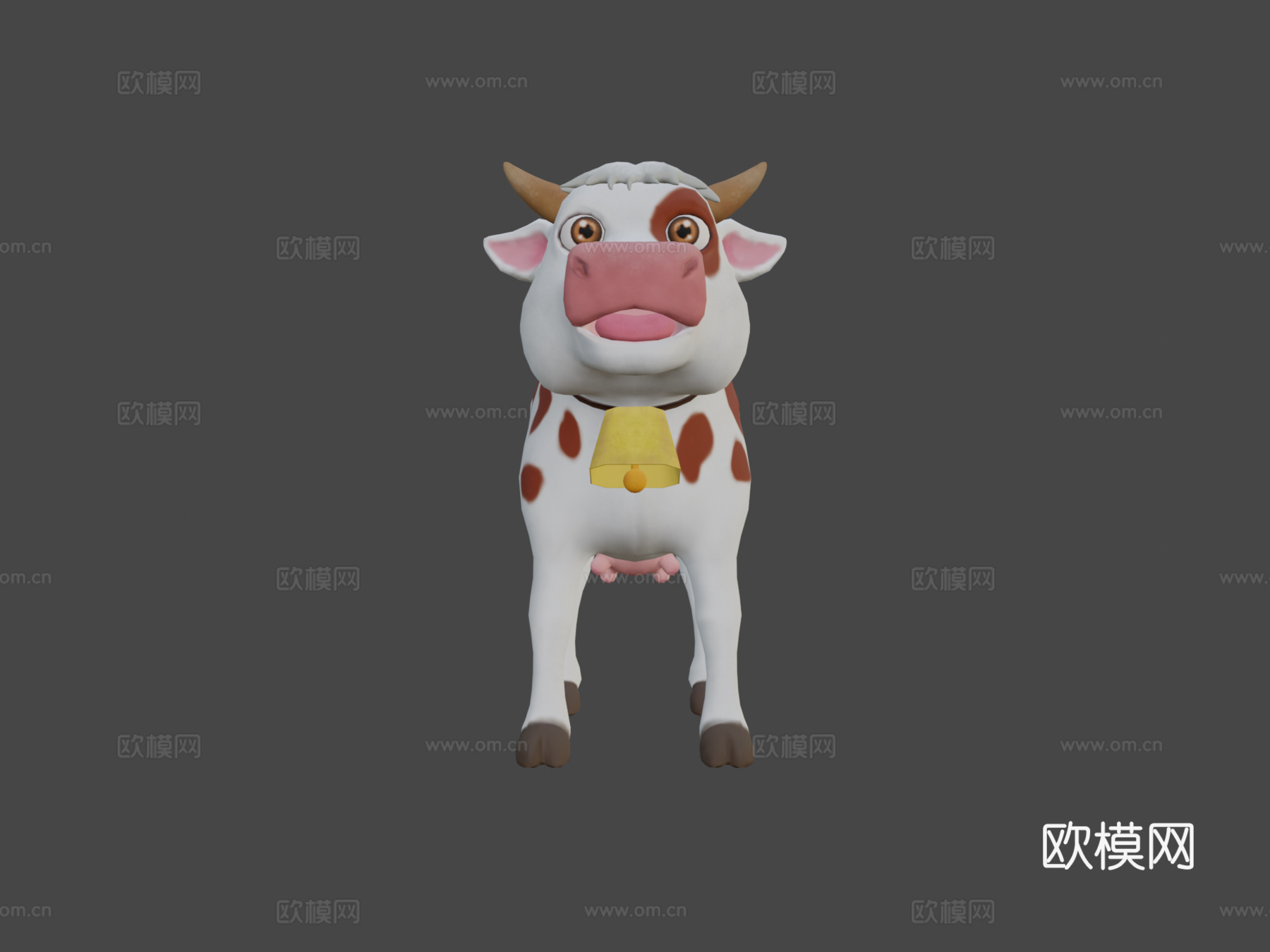卡通奶牛su模型下载（渲染图5）
