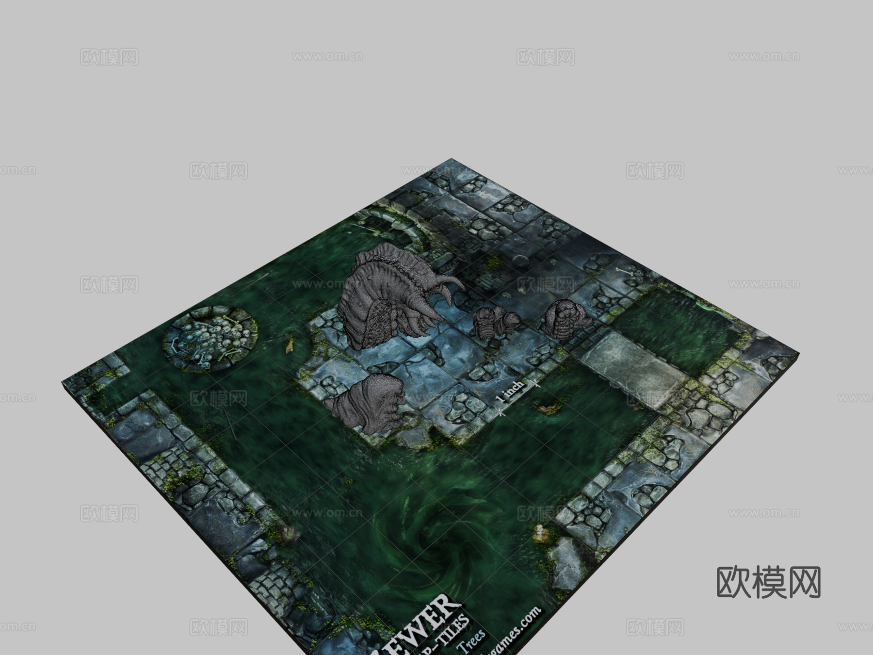 打印下水道怪物水蛭su模型