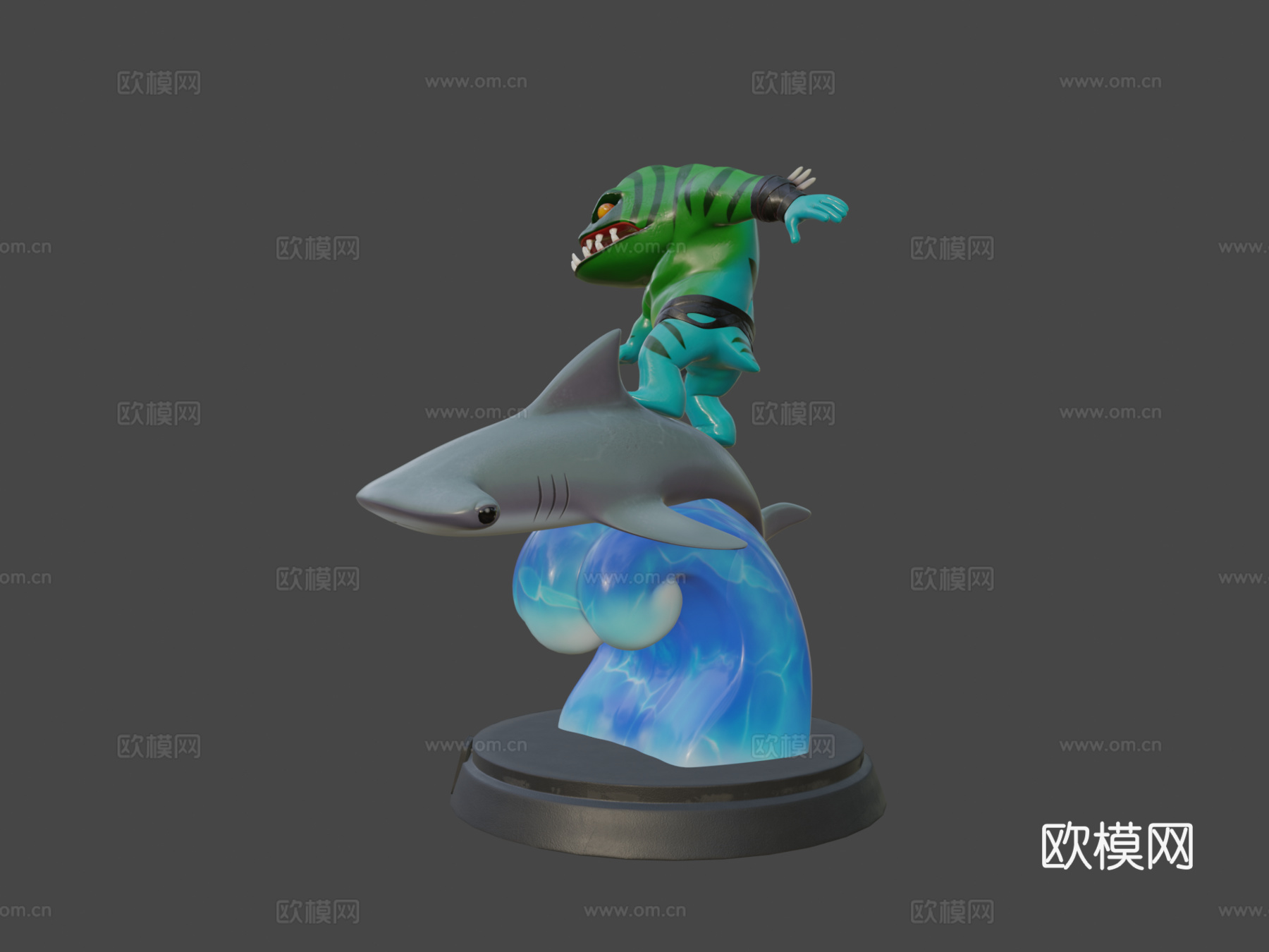 潮汐猎人刀塔2su模型下载（渲染图6）