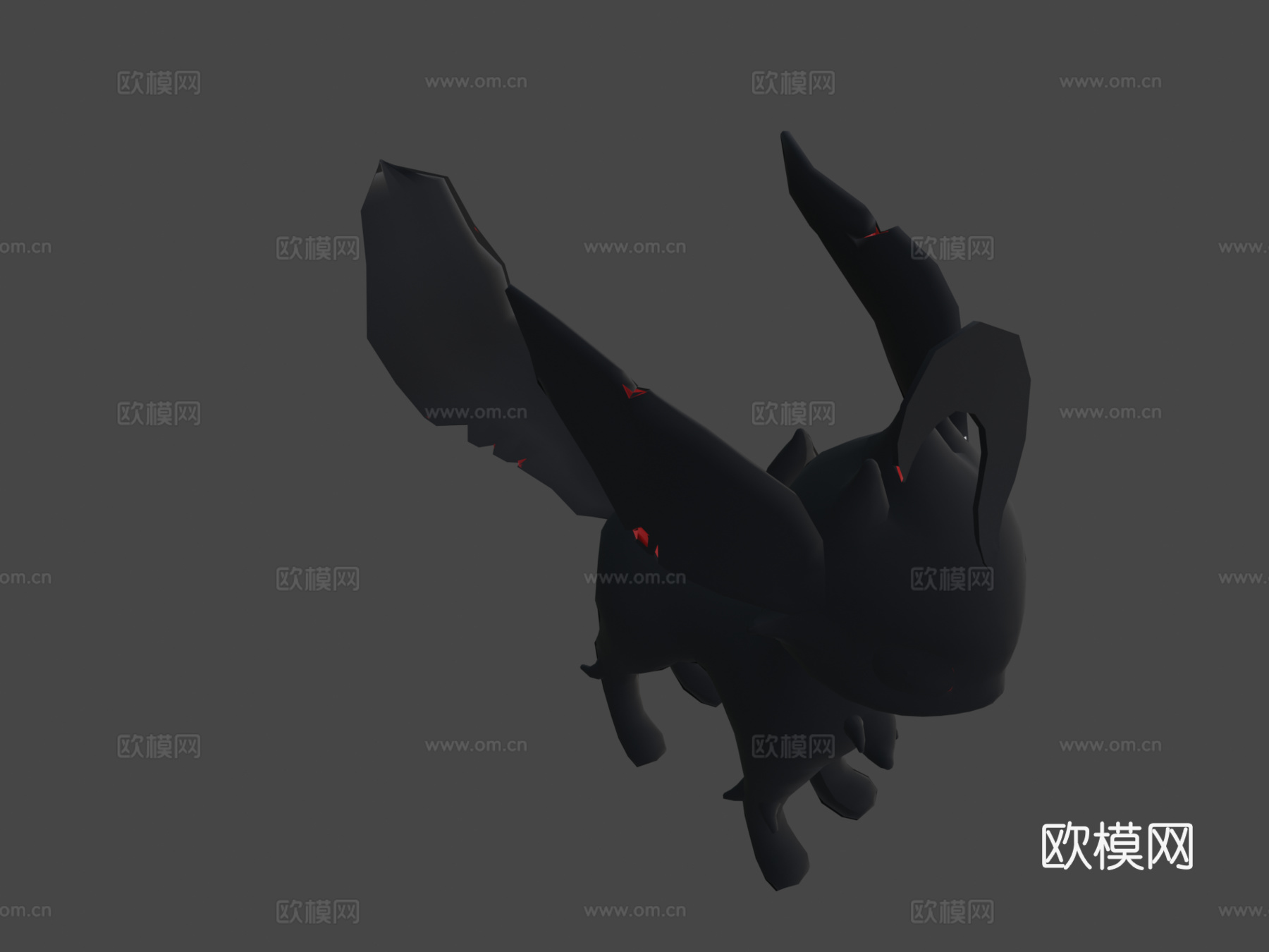 宝可梦叶精灵大神风格低多边形su模型