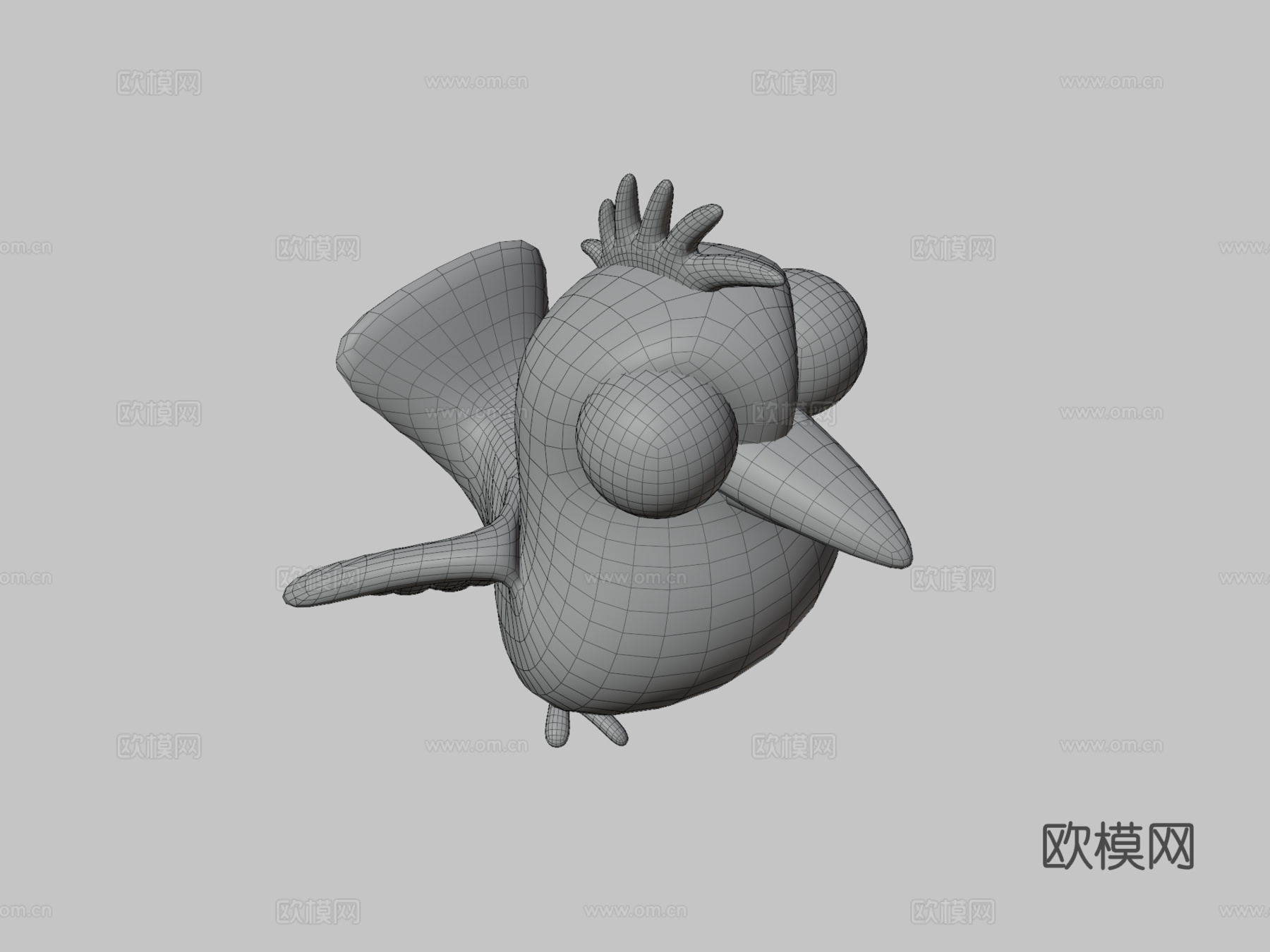 卡通鸟su模型下载（渲染图3）