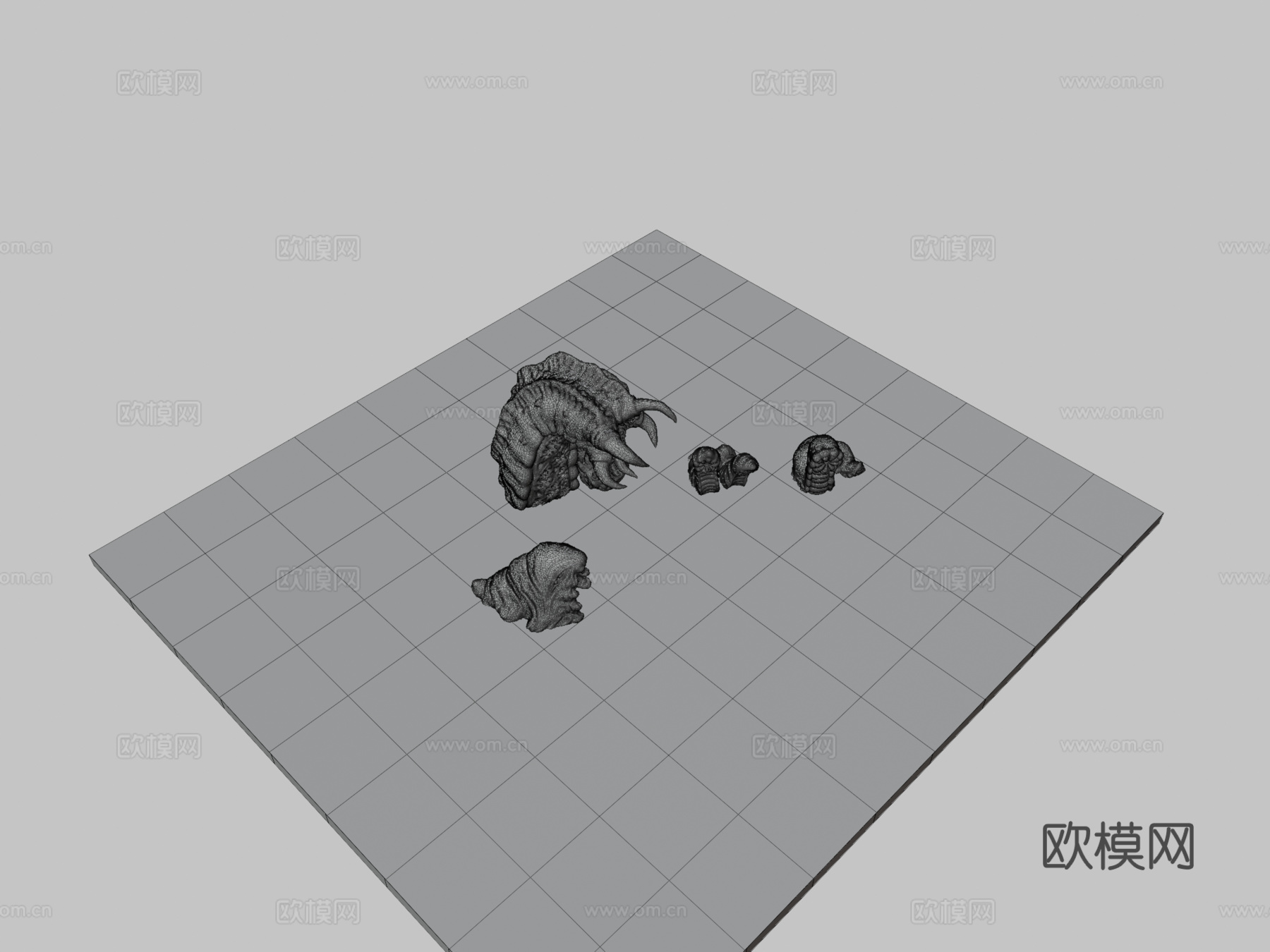 打印下水道怪物水蛭su模型