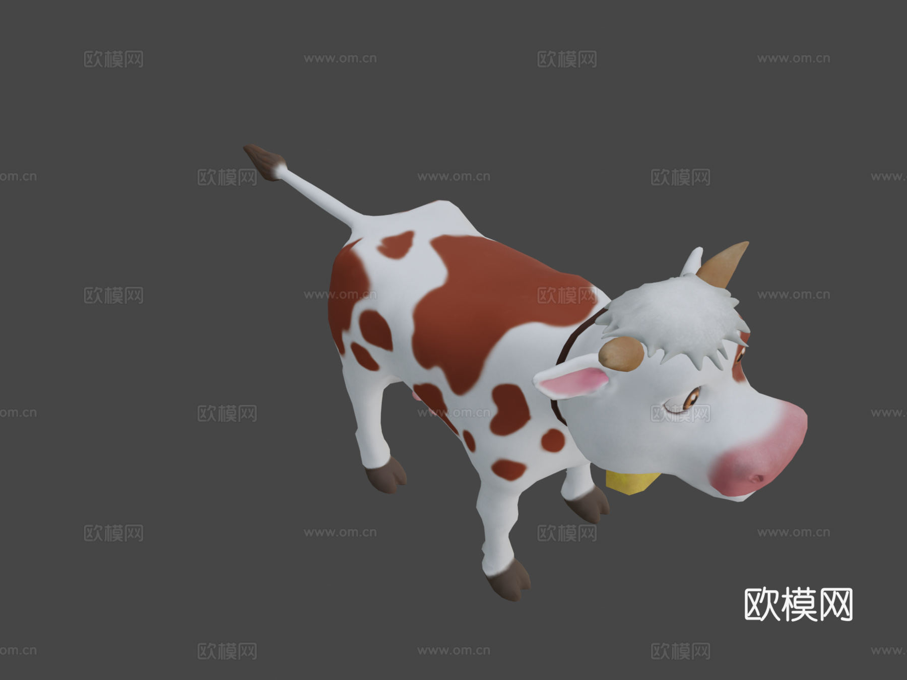 卡通奶牛su模型下载（渲染图8）